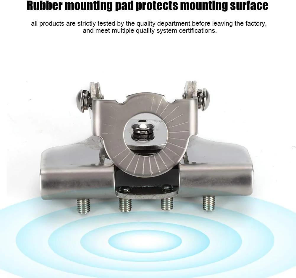 پایه آنتن، گیره پایه آنتن رادیویی موبایل خودرو از جنس استیل ضد زنگ، براکت درب صندوق عقب هاچ بک، رادیو موبایل خودرو با زاویه قابل تنظیم 360 درجه برای کامیون خودرو