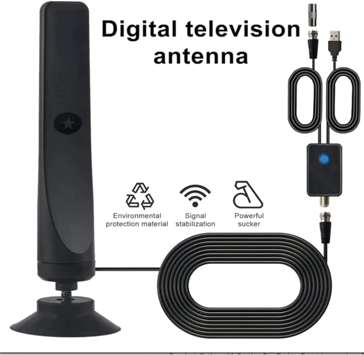 آنتن تلویزیون ویو مکس 2025، آنتن تلویزیون ویو مکس پرو 2025، دیجیتال ارتقا یافته برای تلویزیون هوشمند داخلی، گیرندگی دوربرد HD، دوشاخه مکنده، نصب آسان (2 عدد)