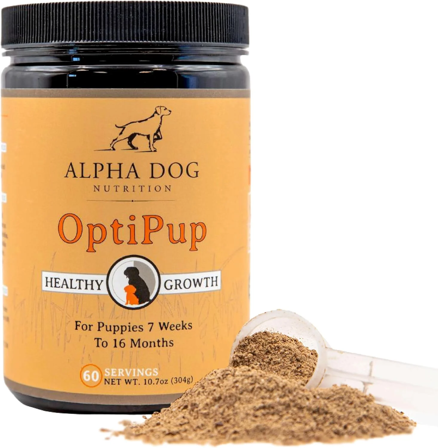 مولتی ویتامین کامل سگ های جوان Alpha Dog Nutrition OptiPup حاوی 31 سوپرفود از جمله پروبیوتیک ها و پری بیوتیک ها برای حمایت از هضم، سلامت پوست و سیستم ایمنی و رشد مطلوب (60 سروینگ)