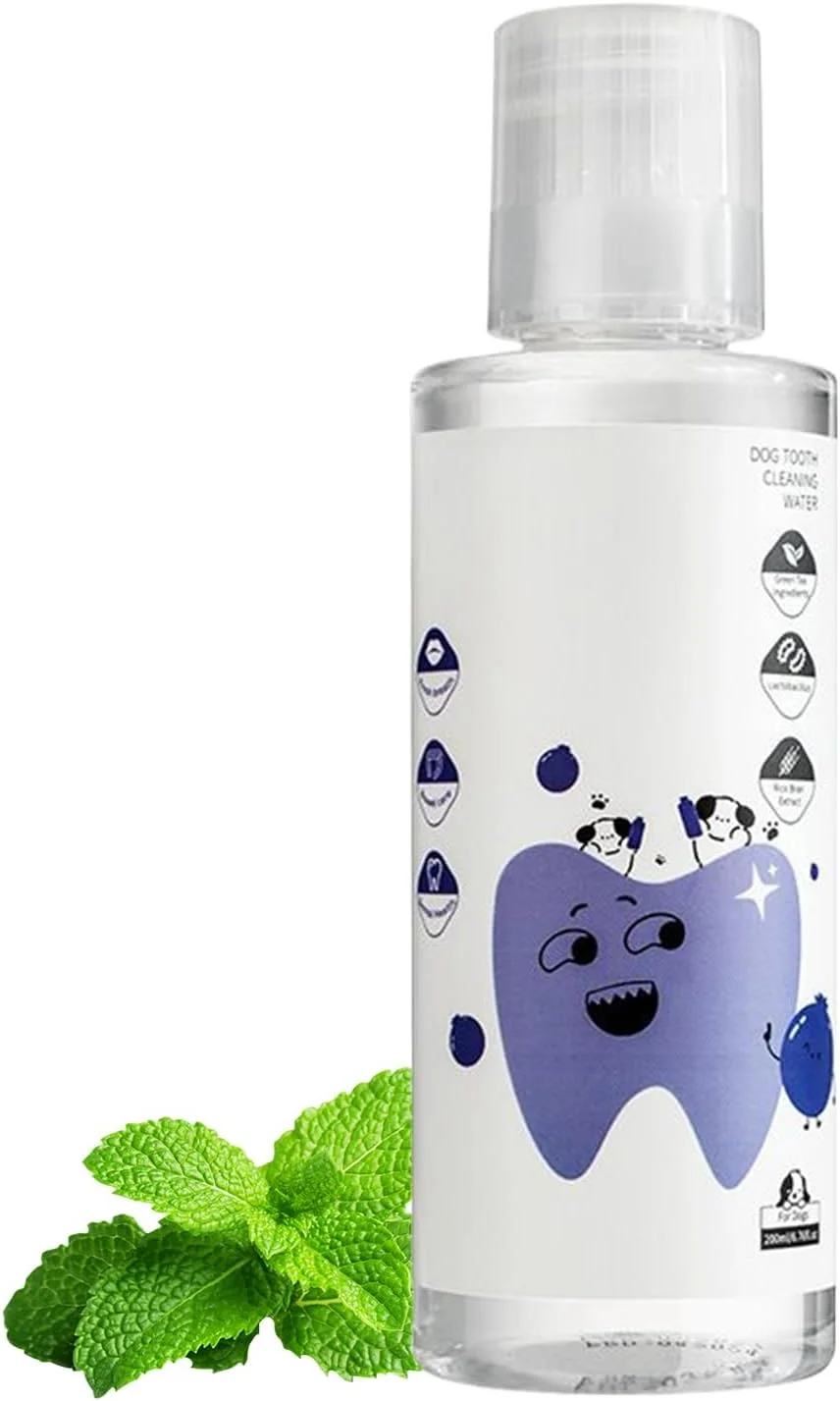 محلول افزودنی به آب سگ برای مراقبت از دندان، 200 میلی لیتر، محلول سالم، محلول دهانشویه سگ | برای مسافرت های داخل خانه، مسواک زدن، نظافت، حمام کردن، شستشو، بهداشت دامپزشکی