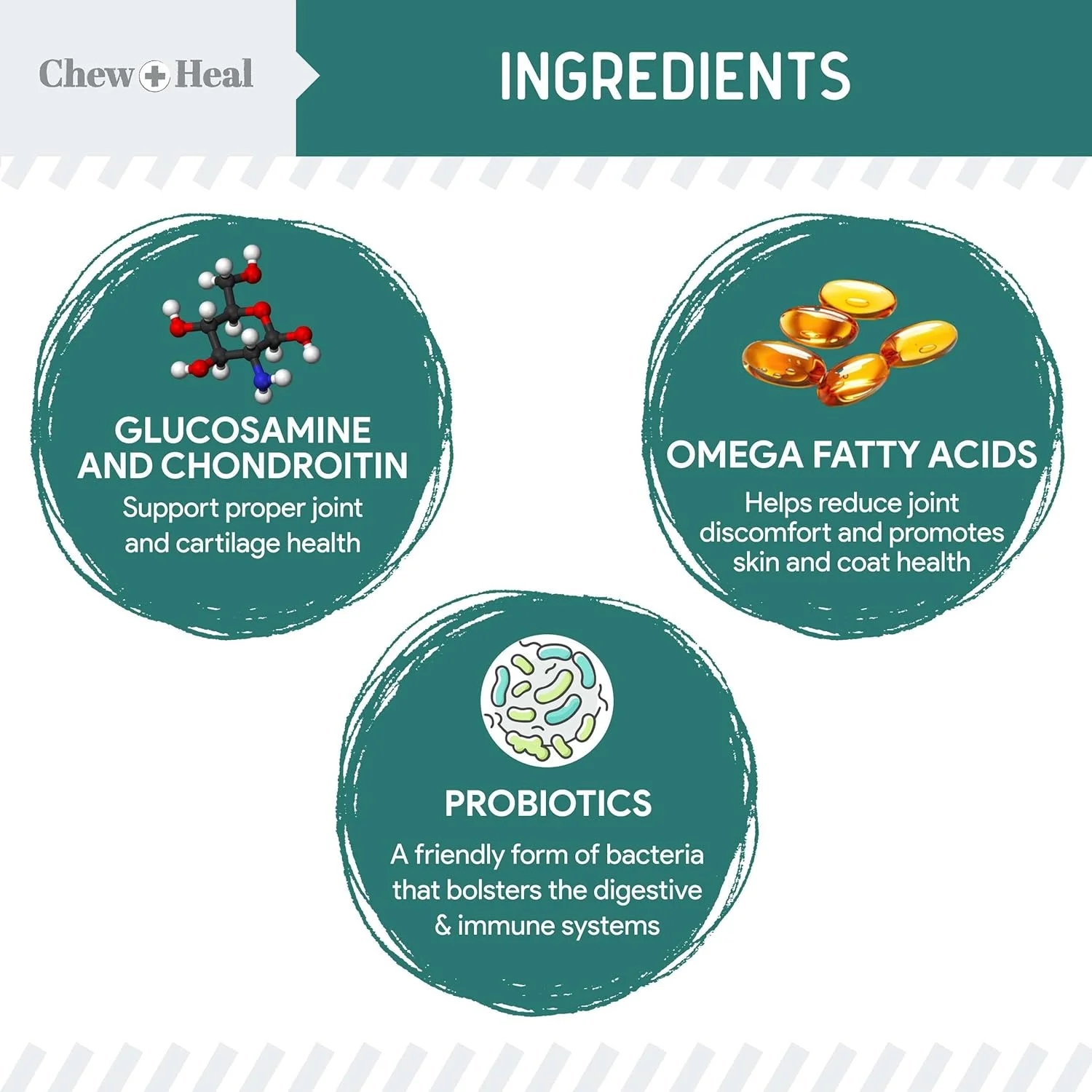 مولتی ویتامین 12 در 1 برای سگ ها - 60 عدد تشویقی نرم ویتامین و مکمل برای سگ های توله و مسن برای مفصل ران و مفاصل - فرمول پیشرفته با گلوکزامین، امگا 3، 6، 9، ویتامین ها، پروبیوتیک ها و موارد دیگر