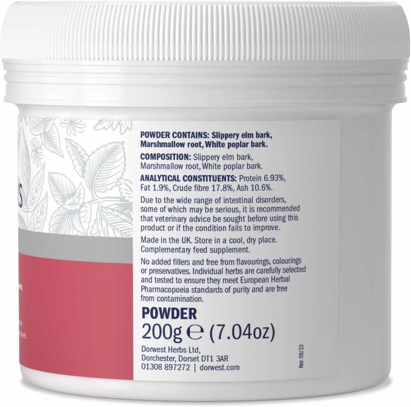 پودر پوست درختان گیاهی Dorwest برای سگ ها و گربه ها 200 گرم