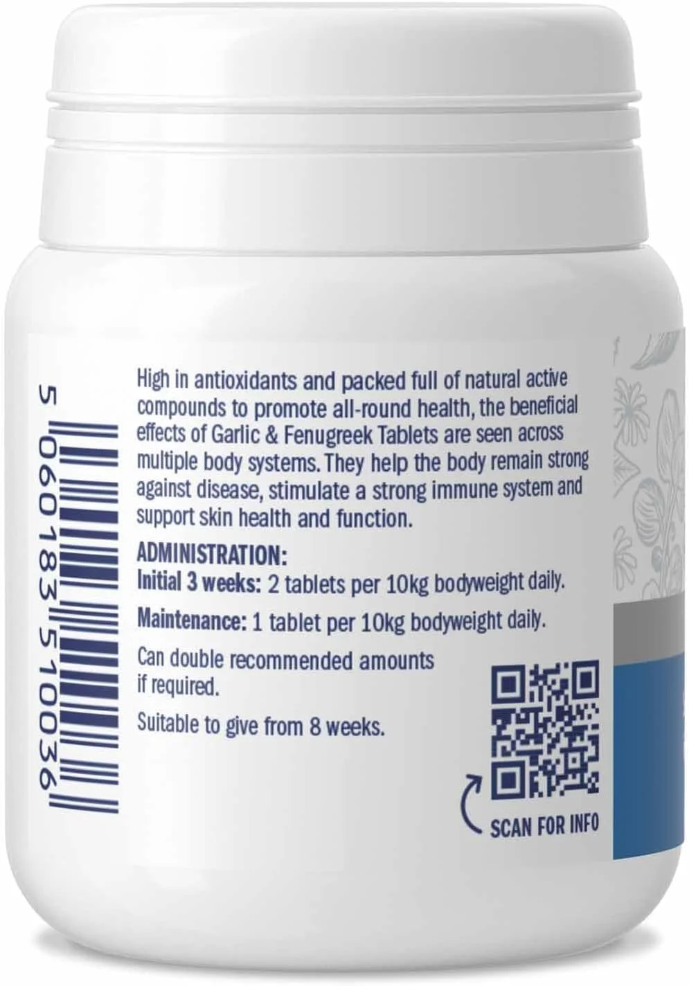 قرص سیر و شنبلیله Dorwest Herbs برای سگ ها، 100 عدد