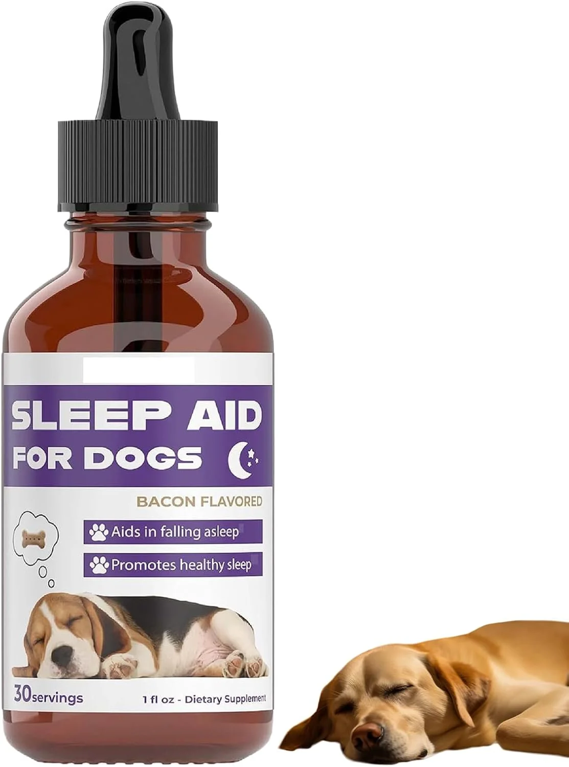 قطره کمک خواب سگ، مکمل آرامش بخش استرس توله سگ، قطره های کمک خواب طبیعی حرفه ای سگ برای آرامش استرس، جدایی، آموزش، مسافرت