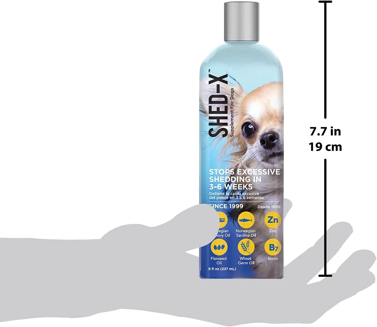 SynergyLabs Shed-X Liquid Dog Supplement, 8oz – 100% Natural – Helps Control Excessive Dog Shedding with Fish Oil for Dogs Supplement of Essential Fatty Acids, Vitamins, and Minerals