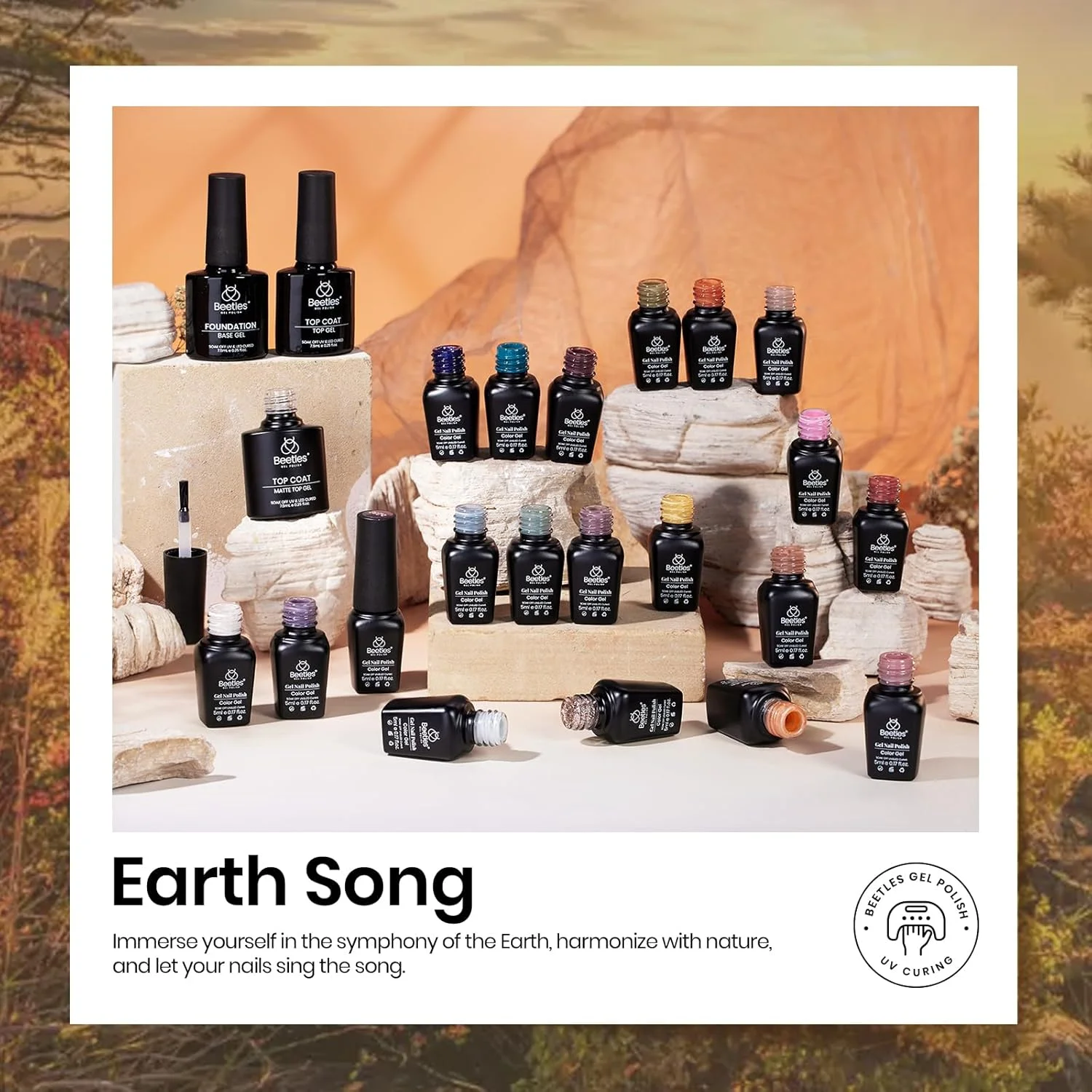 مجموعه لاک ژل 20 عددی بیلز - مجموعه آهنگ زمین، ست قهوه ای، سبز، پاییزی و زمستانی، رنگ های برهنه، بنفش، اکلیلی، براق، تاپ کت و بیس کت مات، خاکستری، زرد، طراحی ناخن، هدیه کریسمس با اشعه ماوراء بنفش