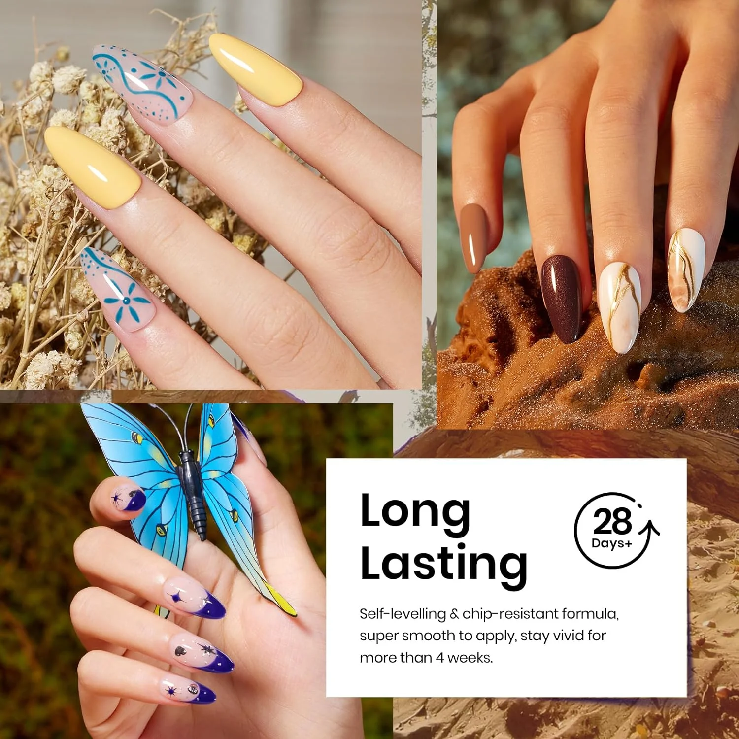 مجموعه لاک ژل 20 عددی بیلز - مجموعه آهنگ زمین، ست قهوه ای، سبز، پاییزی و زمستانی، رنگ های برهنه، بنفش، اکلیلی، براق، تاپ کت و بیس کت مات، خاکستری، زرد، طراحی ناخن، هدیه کریسمس با اشعه ماوراء بنفش