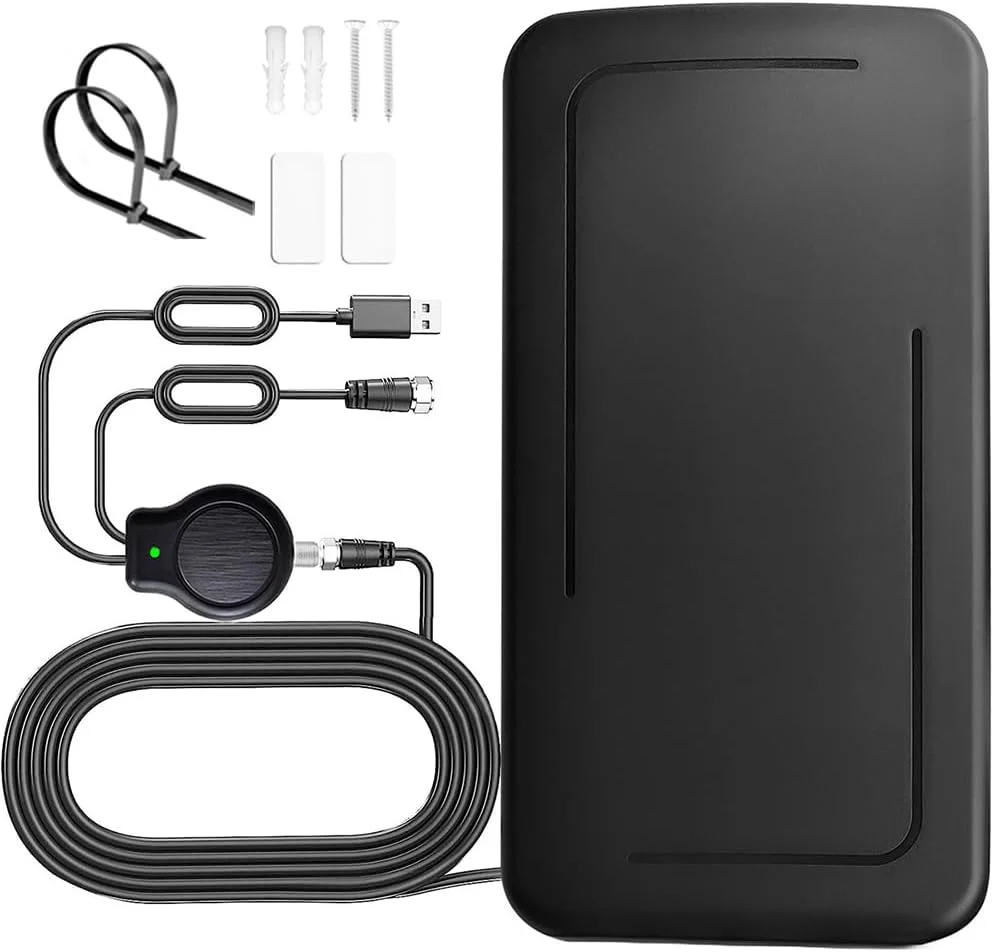 آنتن تلویزیون اچ دی دیجیتال داخلی Hsthe Sea برای کانال های تلویزیونی محلی، با تقویت کننده سیگنال و کابل کواکسیال 10 متری