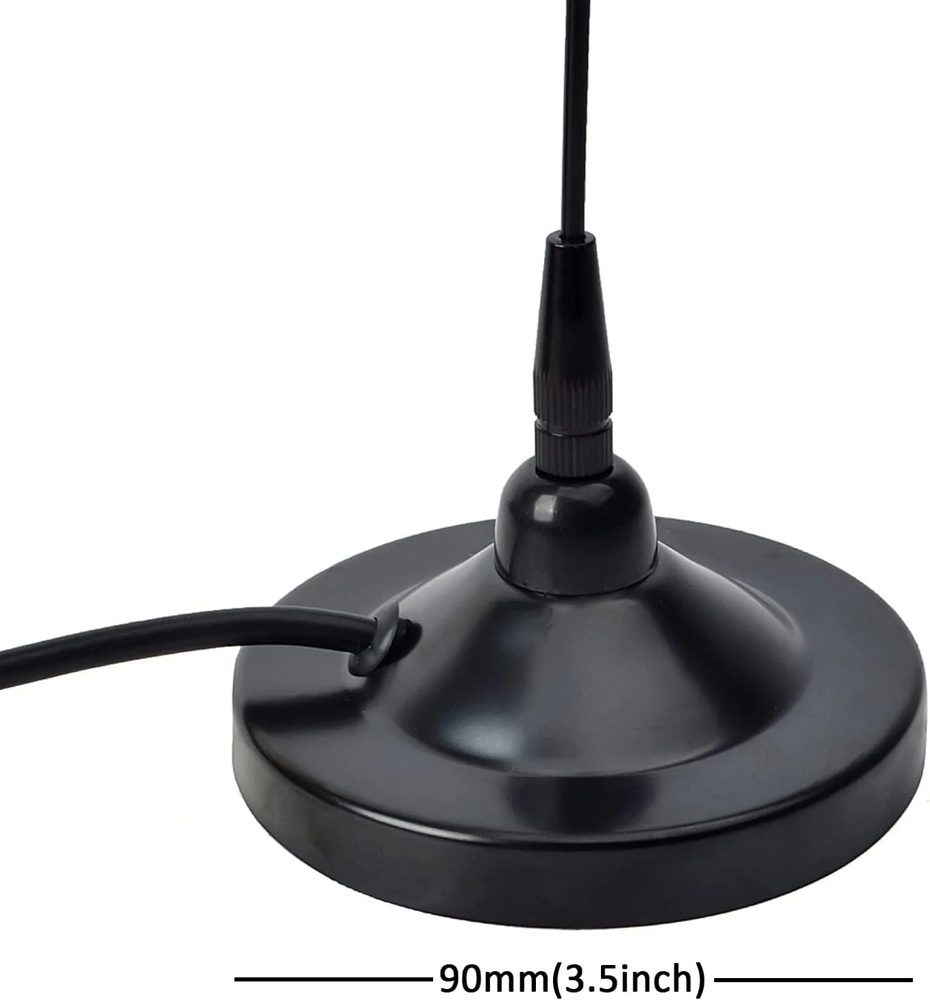 آنتن موبایل آماتور با پایه مغناطیسی HYS، دو بانده VHF 144/UHF 430MHz با کابل کواکسیال 13 فوتی RG58 و اتصال UHF-male/PL259 برای رادیوهای هام موبایل موتورولا کنوود میدلند SO239