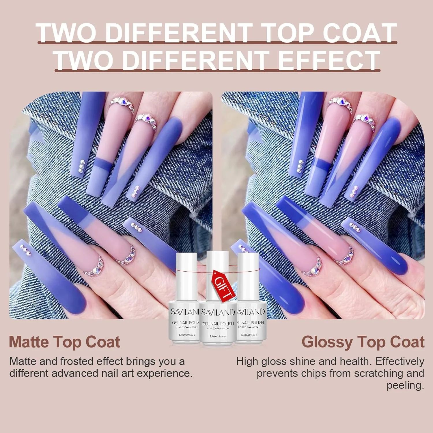 ست لاک ژل 33 عددی ساویلند – ست طراحی ناخن لاک ژل 30 رنگ با ژل بیس، تاپ براق و تاپ مات، ست مانیکور مبتدی برای سالن ناخن خانگی
