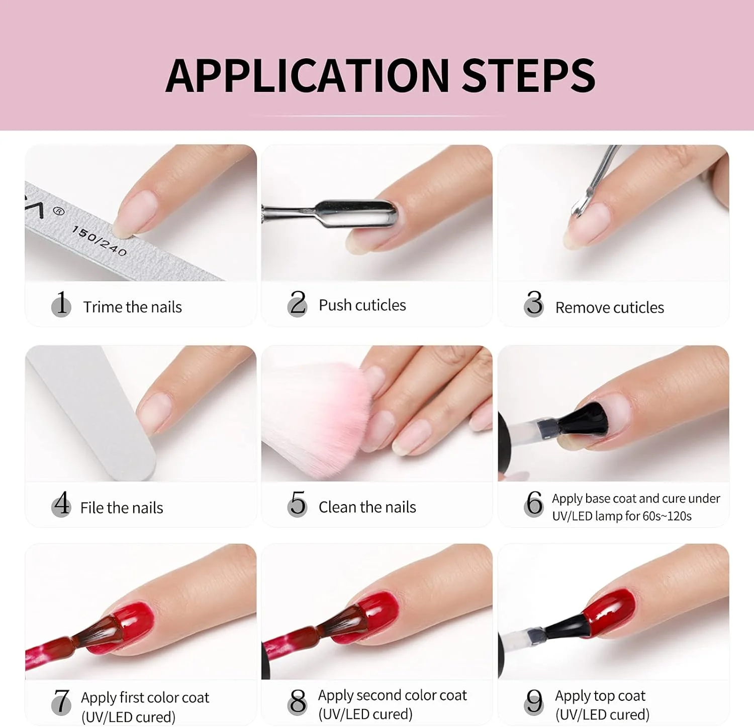 ست لاک ژل 24 عددی تومیکا، کیت لاک ژل قرمز صورتی، ست لاک ژل اکلیلی قهوه ای بنفش آبی، لاک خشک کن LED، نیاز به بیس و تاپ کت و تاپ کت مات و تقویت کننده ناخن ست لاک ژل 24 عددی تومیکا، کیت لاک ژل قرمز صورتی، ست لاک ژل اکلیلی قهوه ای بنفش آبی، لاک خشک کن LED، نیاز به بیس و تاپ کت و تاپ کت مات و تقویت کننده ناخن