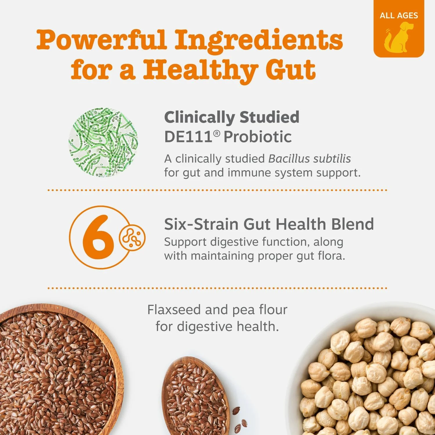 زستی پاوز پروبیوتیک برای سگ ها، پروبیوتیک برای فلور روده، سلامت دستگاه گوارش، اسهال های گاه به گاه و حمایت از روده، مکمل سگ DE111 با مطالعه بالینی، جویدنی های نرم برای سیستم ایمنی حیوانات خانگی - 250 عدد