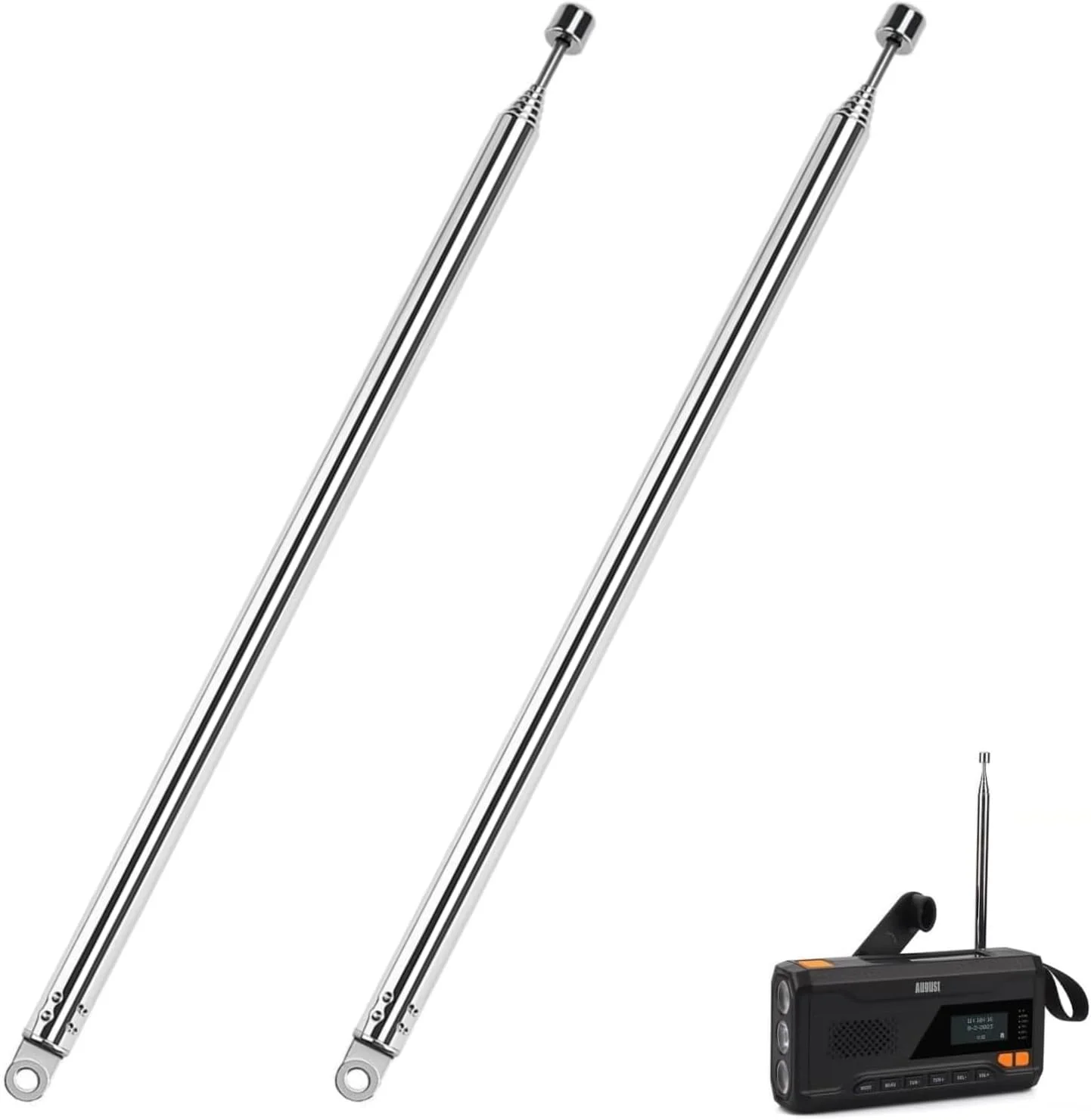 آنتن رادیویی FM کولور، 2 عدد، آنتن تلسکوپی 7 قسمتی، جایگزین آنتن رادیویی تلویزیون قابل حمل برای دریافت استریو DAB AM/FM آنتن رادیویی FM کولور، 2 عدد، آنتن تلسکوپی 7 قسمتی، جایگزین آنتن رادیویی تلویزیون قابل حمل برای دریافت استریو DAB AM/FM
