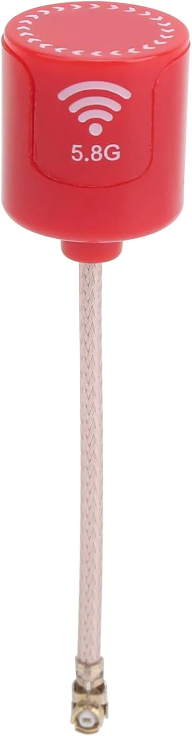 آنتن بادوام 5.8 گیگاهرتز RHCP با بهره بالا 2.8dbi برای هواپیماهای RC FPV، نصب آسان (قرمز)