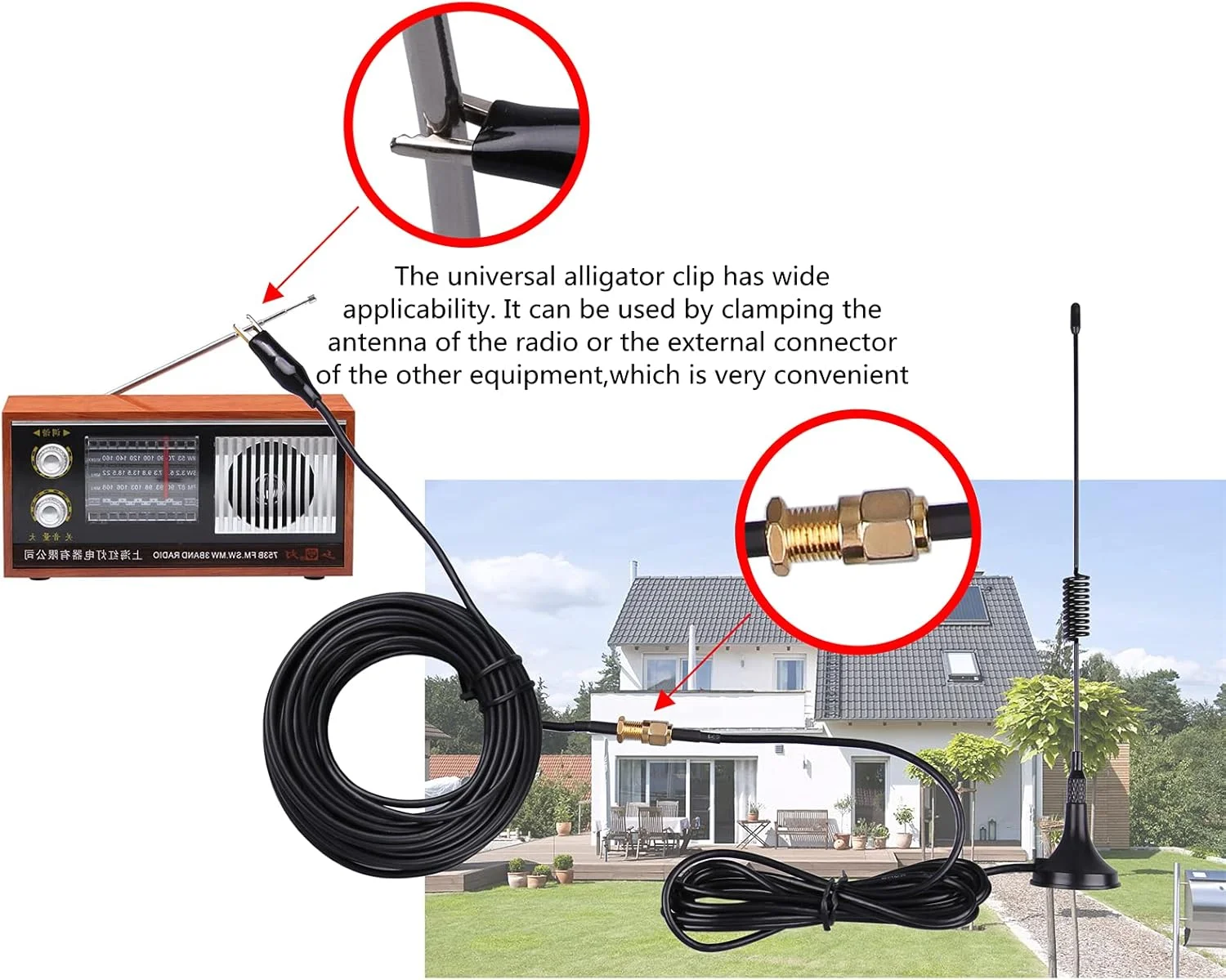 آنتن سیگنال رادیویی قابل حمل LACUCINO SMA-Male، آنتن استریو FM تلویزیون در فضای باز، کابل افزایش سیگنال کواکسیال با تلفات بسیار کم 33 فوتی با 6 عدد آداپتور آنتن جهانی برای رادیو FM تلویزیون قابل حمل آنتن سیگنال رادیویی قابل حمل LACUCINO SMA-Male، آنتن استریو FM تلویزیون در فضای باز، کابل افزایش سیگنال کواکسیال با تلفات بسیار کم 33 فوتی با 6 عدد آداپتور آنتن جهانی برای رادیو FM تلویزیون قابل حمل