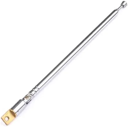 آنتن رادیویی AM FM جهانی، 27 سانتی متر طول، 4 بخش، آنتن رادیویی استیل ضد زنگ برای گیرنده رادیویی AM FM، تلویزیون و غیره، 4 عدد (نقره ای، YP-4-4PCS) آنتن رادیویی AM FM جهانی، 27 سانتی متر طول، 4 بخش، آنتن رادیویی استیل ضد زنگ برای گیرنده رادیویی AM FM، تلویزیون و غیره، 4 عدد (نقره ای، YP-4-4PCS)