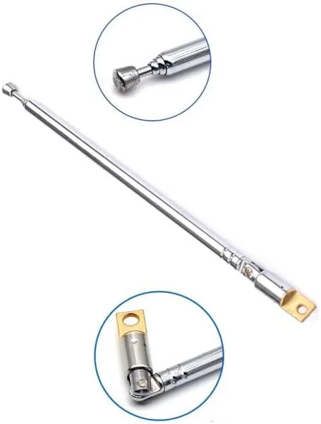 آنتن رادیویی AM FM جهانی، 27 سانتی متر طول، 4 بخش، آنتن رادیویی استیل ضد زنگ برای گیرنده رادیویی AM FM، تلویزیون و غیره، 4 عدد (نقره ای، YP-4-4PCS) آنتن رادیویی AM FM جهانی، 27 سانتی متر طول، 4 بخش، آنتن رادیویی استیل ضد زنگ برای گیرنده رادیویی AM FM، تلویزیون و غیره، 4 عدد (نقره ای، YP-4-4PCS)