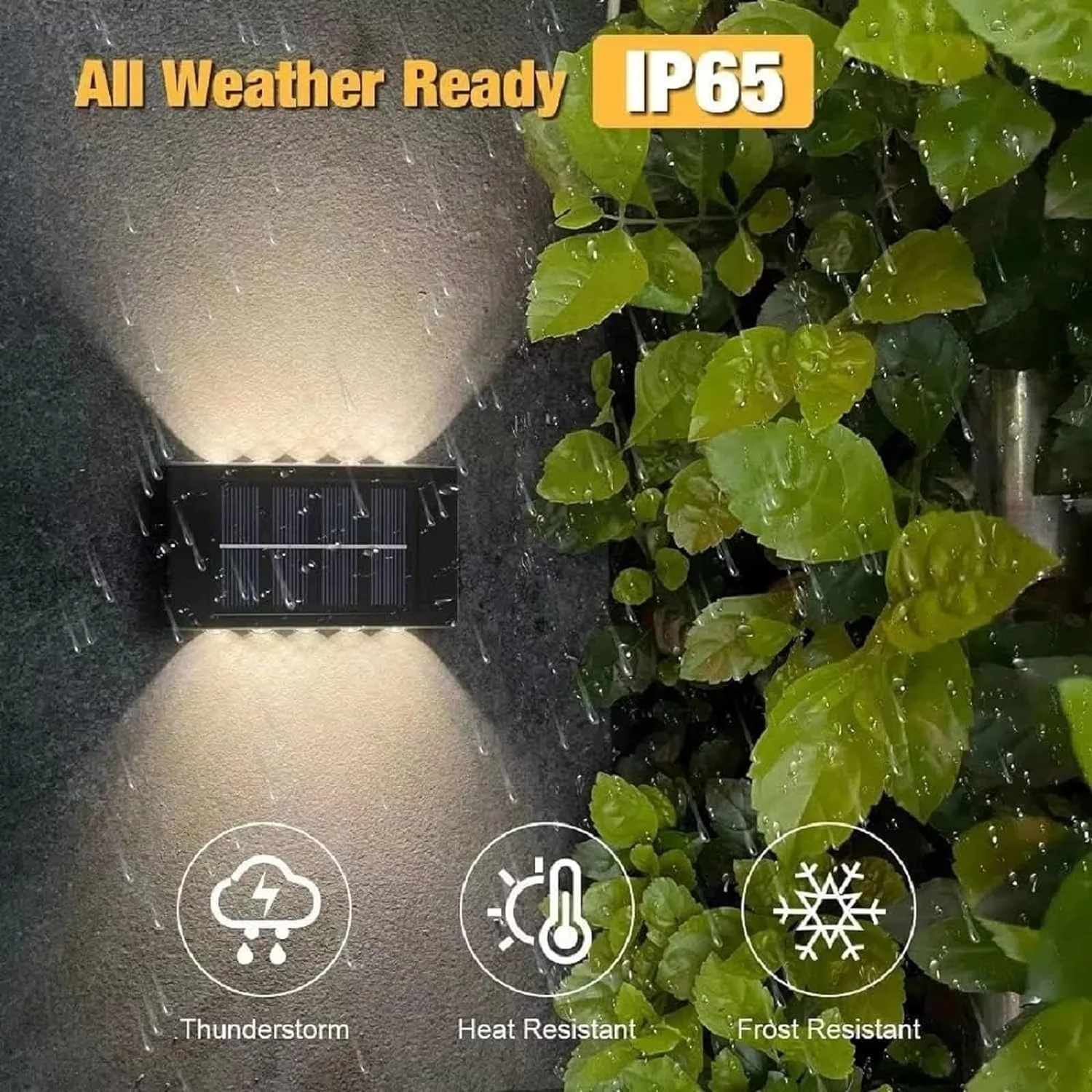 چراغ خورشیدی، 10 LED چراغ دیواری خورشیدی ضد آب برای پله ها، نرده ها، حیاط، پاسیو و مسیرهای بیرونی، دکور روشنایی کوچک بیرونی برای ایوان خانه و باغ. 2 عدد در 1 بسته