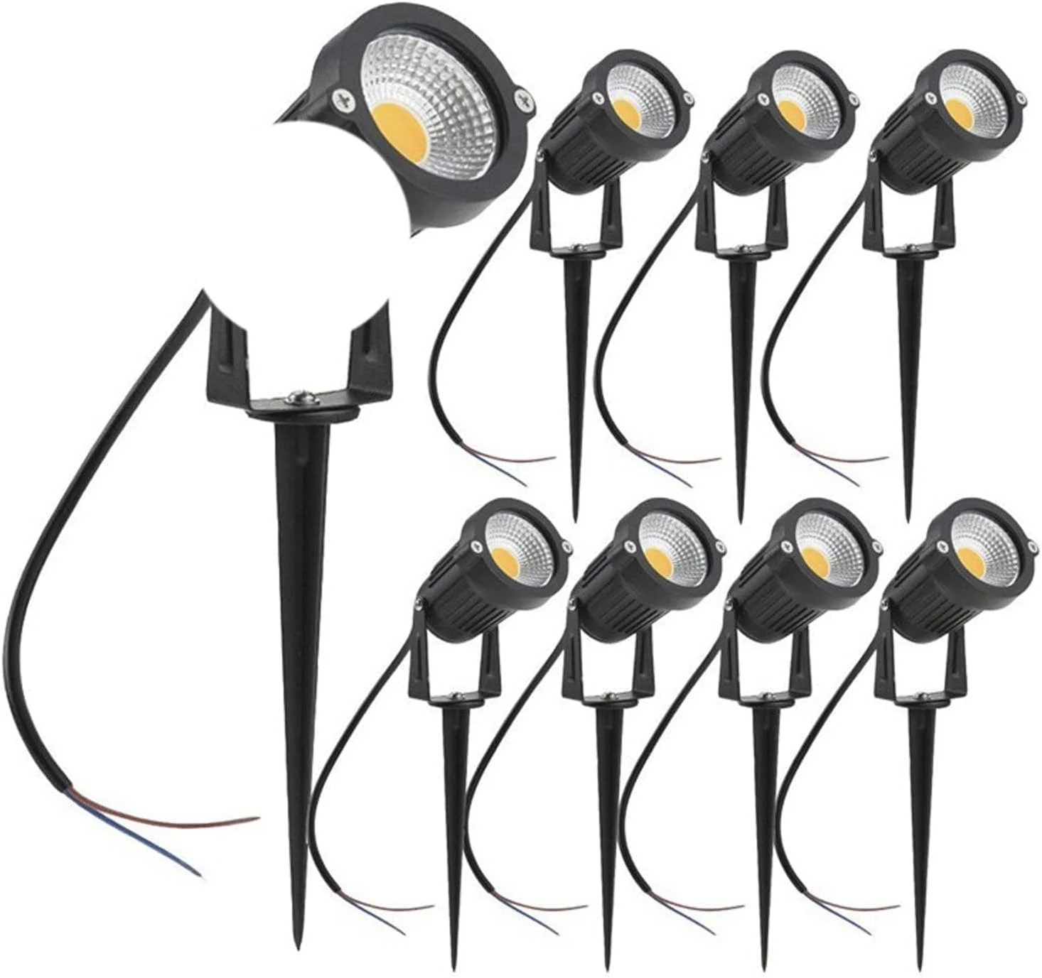 چراغ های محوطه VIZCO، روشنایی تزئینی باغ، چراغ LED ضد آب 5 وات برای درخت باغ