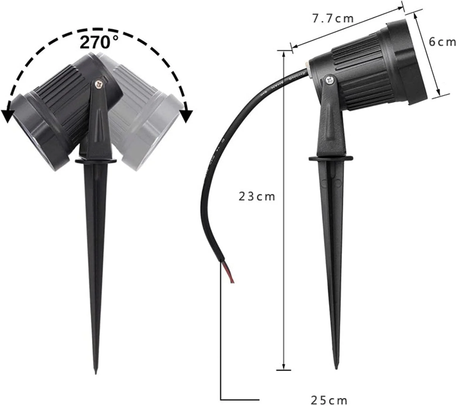 چراغ های محوطه VIZCO، روشنایی تزئینی باغ، چراغ LED ضد آب 5 وات برای درخت باغ