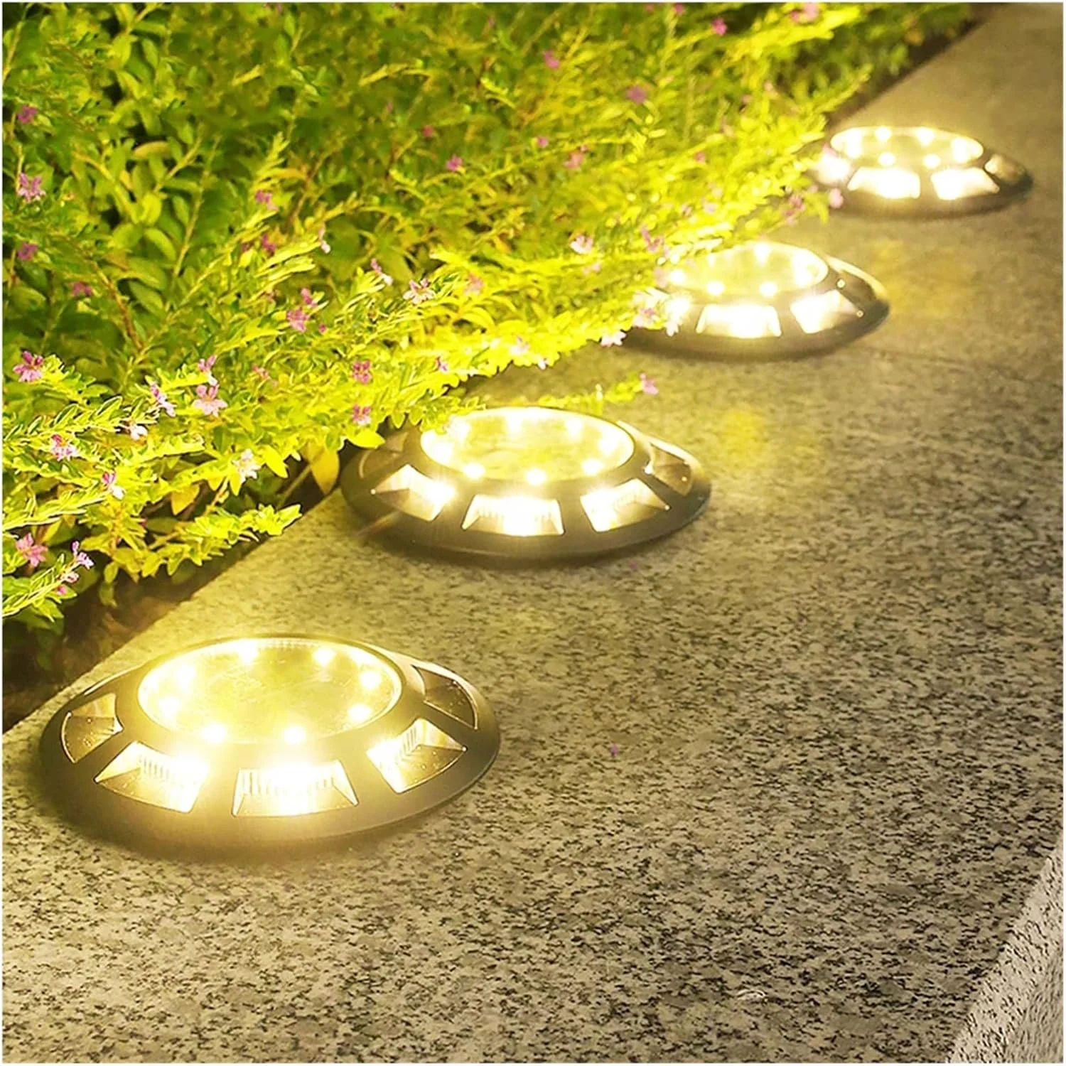 چراغ های محوطه ویژکو، چراغ های LED خورشیدی تزئینی ضد آب IP65 برای روشنایی شبانه حیاط، مسیر، پله ها، عرشه، ایوان و تزئینات محوطه