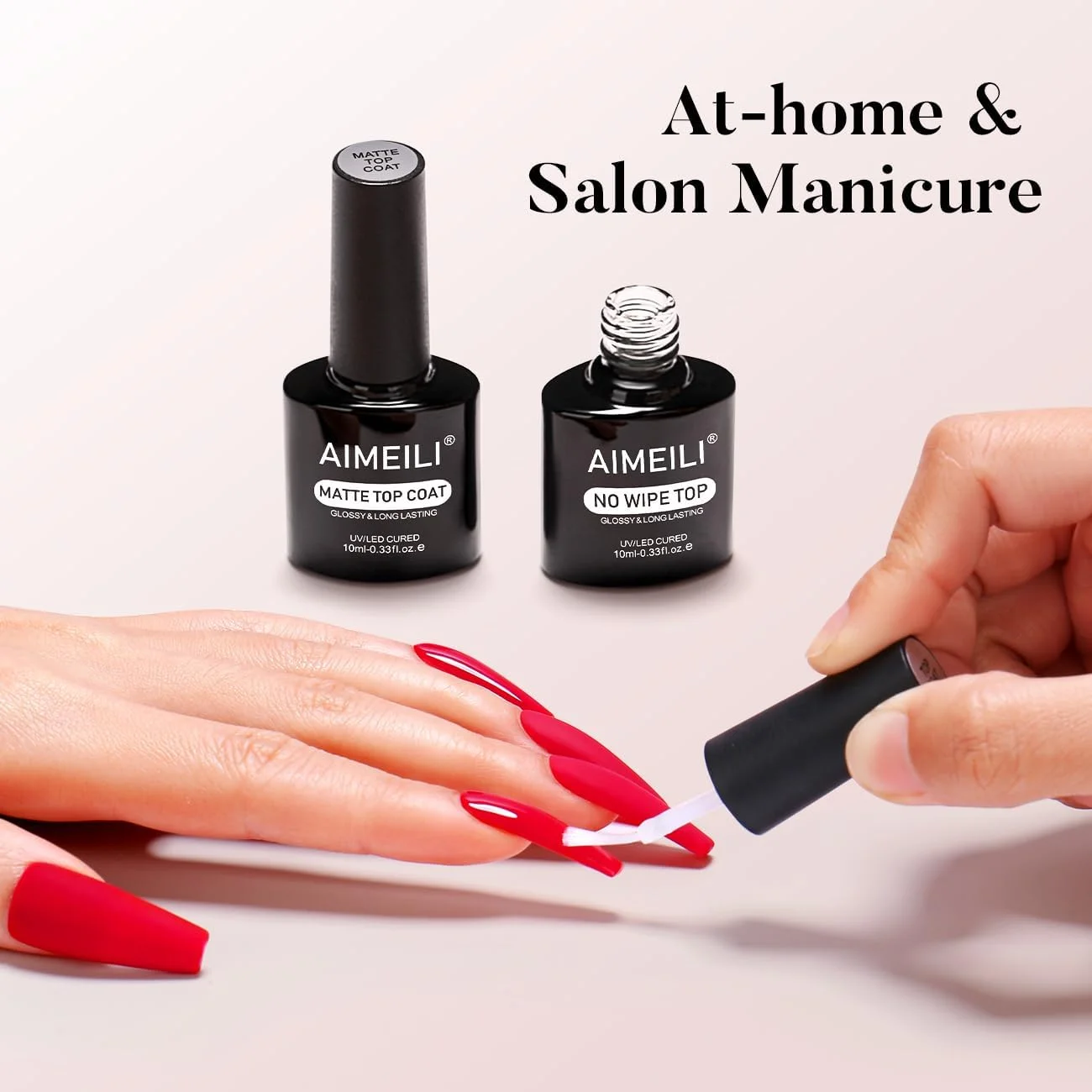 ست ژل تاپ کت AIMEILI، تاپ کت براق و مات برای ناخن، تاپ کت مات بدون نیاز به پاک کردن، ست ژل یو وی ناخن، خیساندن، 2 عدد 10 میلی لیتر ست ژل تاپ کت AIMEILI، تاپ کت براق و مات برای ناخن، تاپ کت مات بدون نیاز به پاک کردن، ست ژل یو وی ناخن، خیساندن، 2 عدد 10 میلی لیتر
