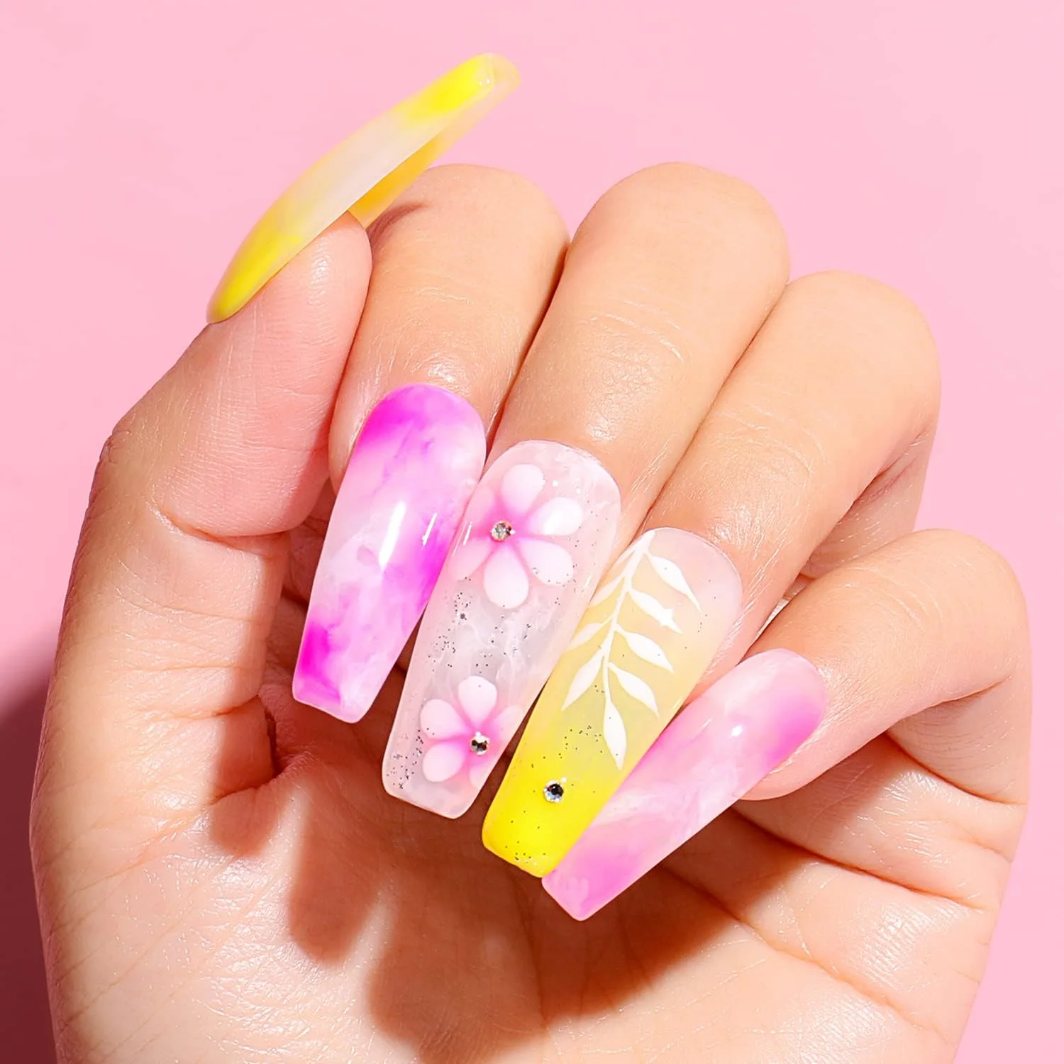 لاک ژل شفاف شکوفه دهنده AIMEILI، 8 میلی لیتر - خیساندن در UV LED، اثر پخش شکوفه برای هنر ناخن آبرنگ و مرمر، مانیکور تزئینی DIY لاک ژل شفاف شکوفه دهنده AIMEILI، 8 میلی لیتر - خیساندن در UV LED، اثر پخش شکوفه برای هنر ناخن آبرنگ و مرمر، مانیکور تزئینی DIY