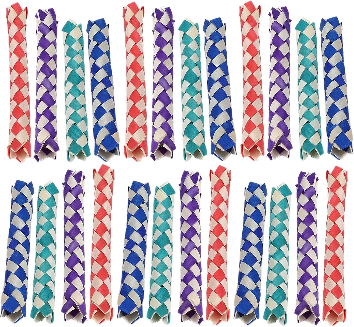 تله انگشتی بامبو F&Y، بسته 24 عددی - اسباب بازی جویدنی سرگرم کننده DIY برای پرندگان، بازی مهمانی کودکان و لوازم صنایع دستی تله انگشتی بامبو F&Y، بسته 24 عددی - اسباب بازی جویدنی سرگرم کننده DIY برای پرندگان، بازی مهمانی کودکان و لوازم صنایع دستی