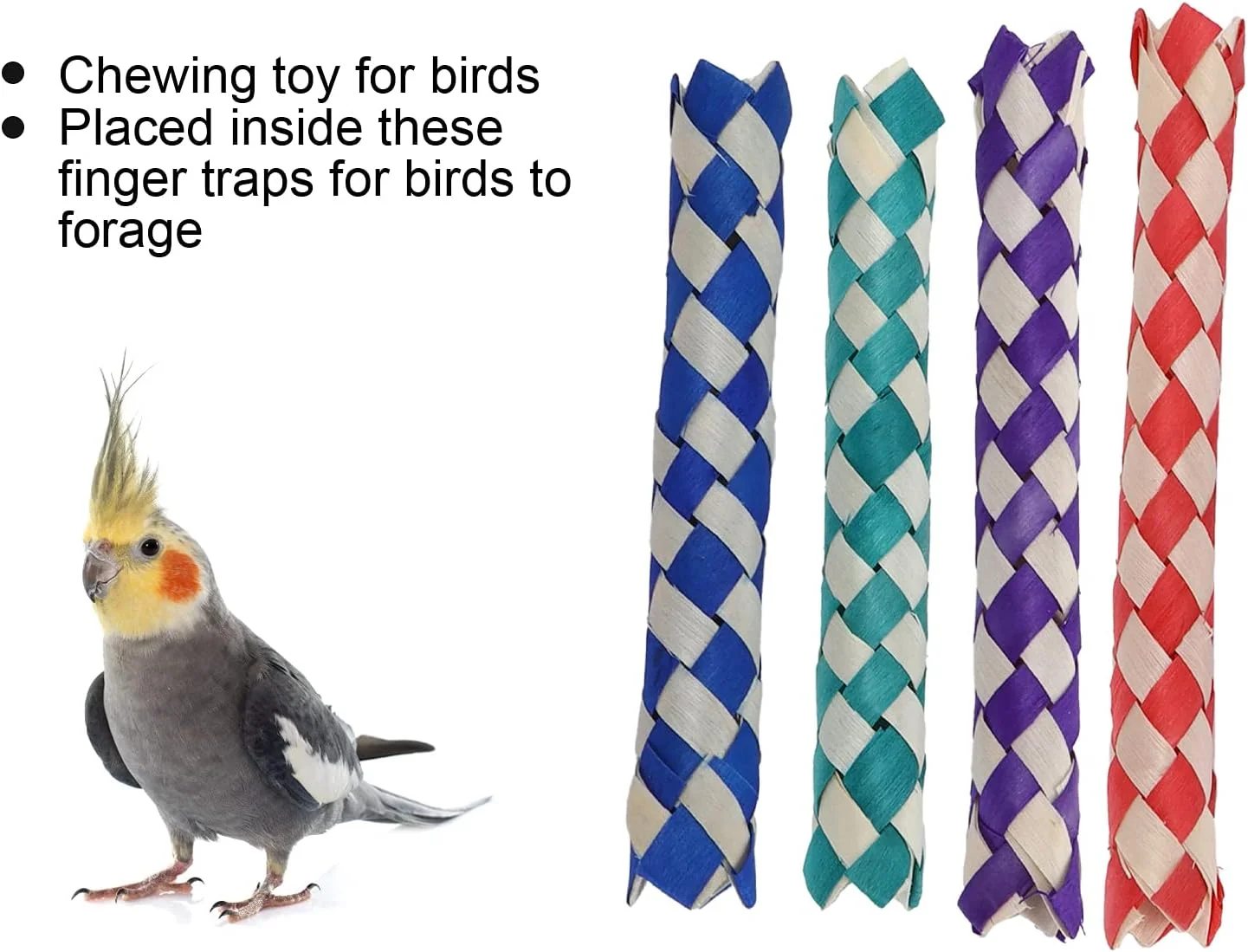 تله انگشتی بامبو F&Y، بسته 24 عددی - اسباب بازی جویدنی سرگرم کننده DIY برای پرندگان، بازی مهمانی کودکان و لوازم صنایع دستی تله انگشتی بامبو F&Y، بسته 24 عددی - اسباب بازی جویدنی سرگرم کننده DIY برای پرندگان، بازی مهمانی کودکان و لوازم صنایع دستی