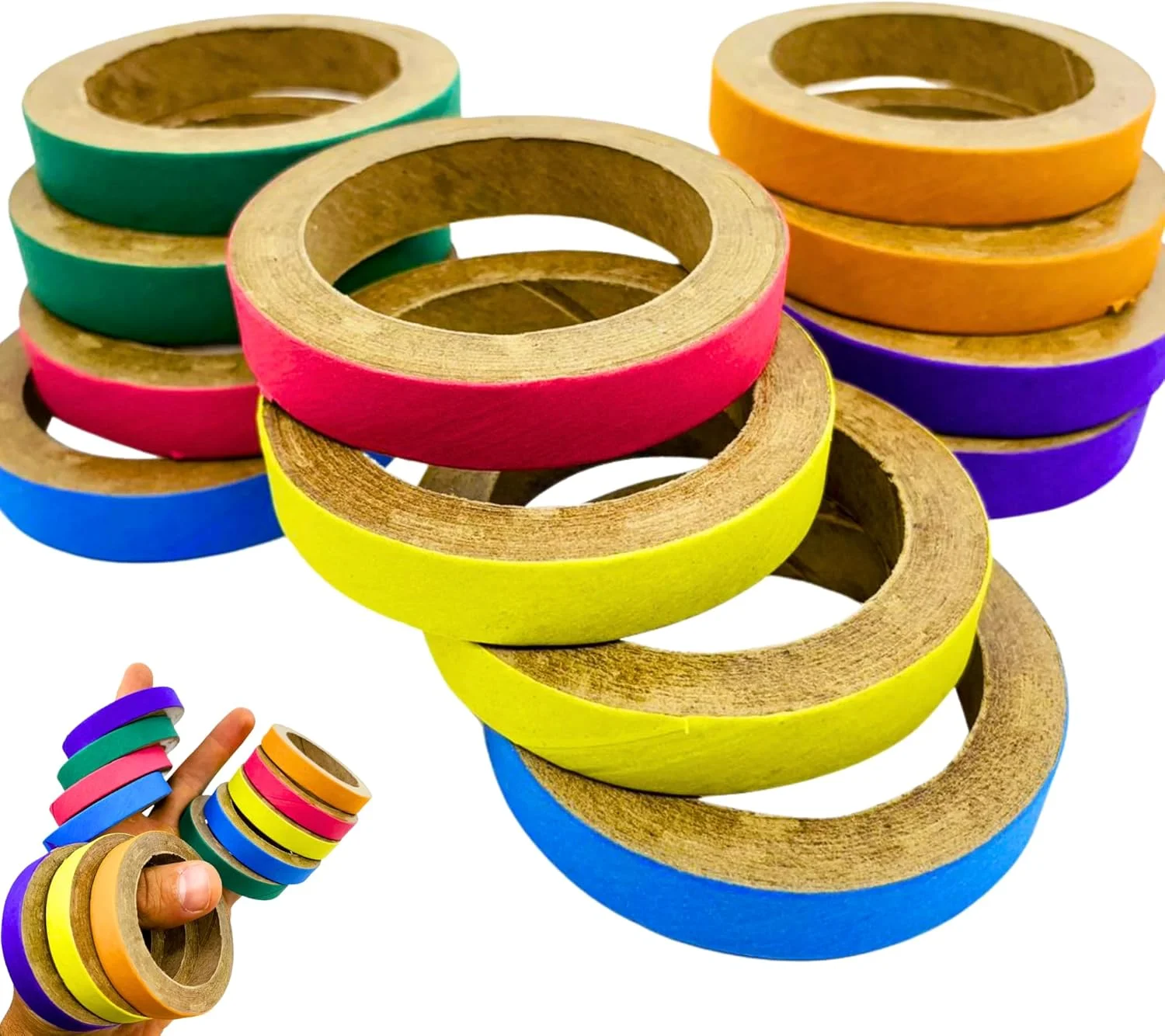 اسباب بازی پرنده بونکا مدل 2113 بسته 12 عددی حلقه های جویدنی 2.75 اینچی، اسباب بازی جویدنی برای جستجو غذا، مناسب برای نوک، پا، طوطی، ساخت کاردستی، ناخن و کانور