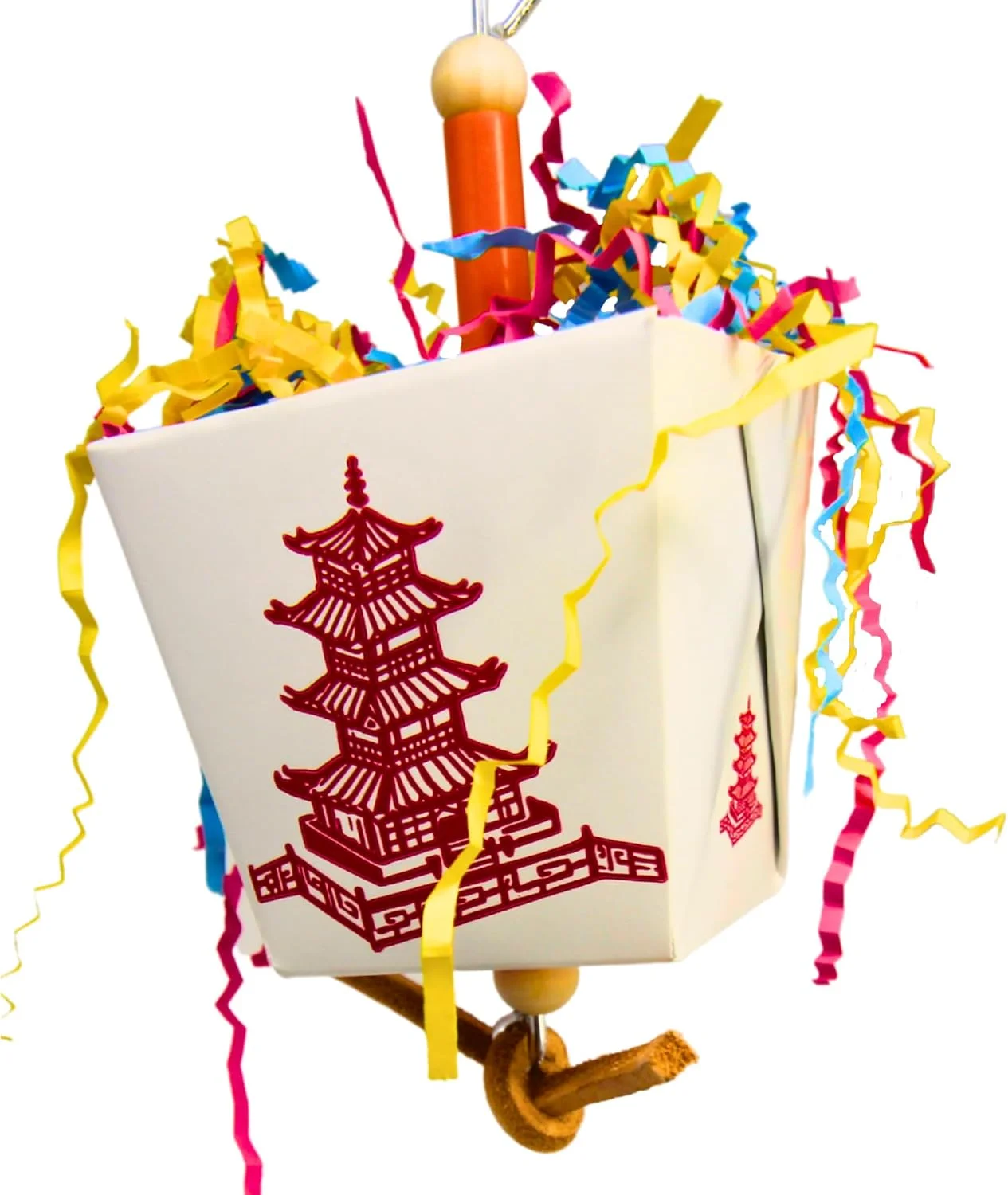 اسباب بازی پرندگان بونکا مدل 3875 Take Out، جعبه خوراکی سطلی اویستر، اسباب بازی جویدنی کاغذی برای جستجوی غذا، مناسب برای عروس هلندی، مرغ عشق، کانور و سایر پرندگان مشابه کوچک و متوسط