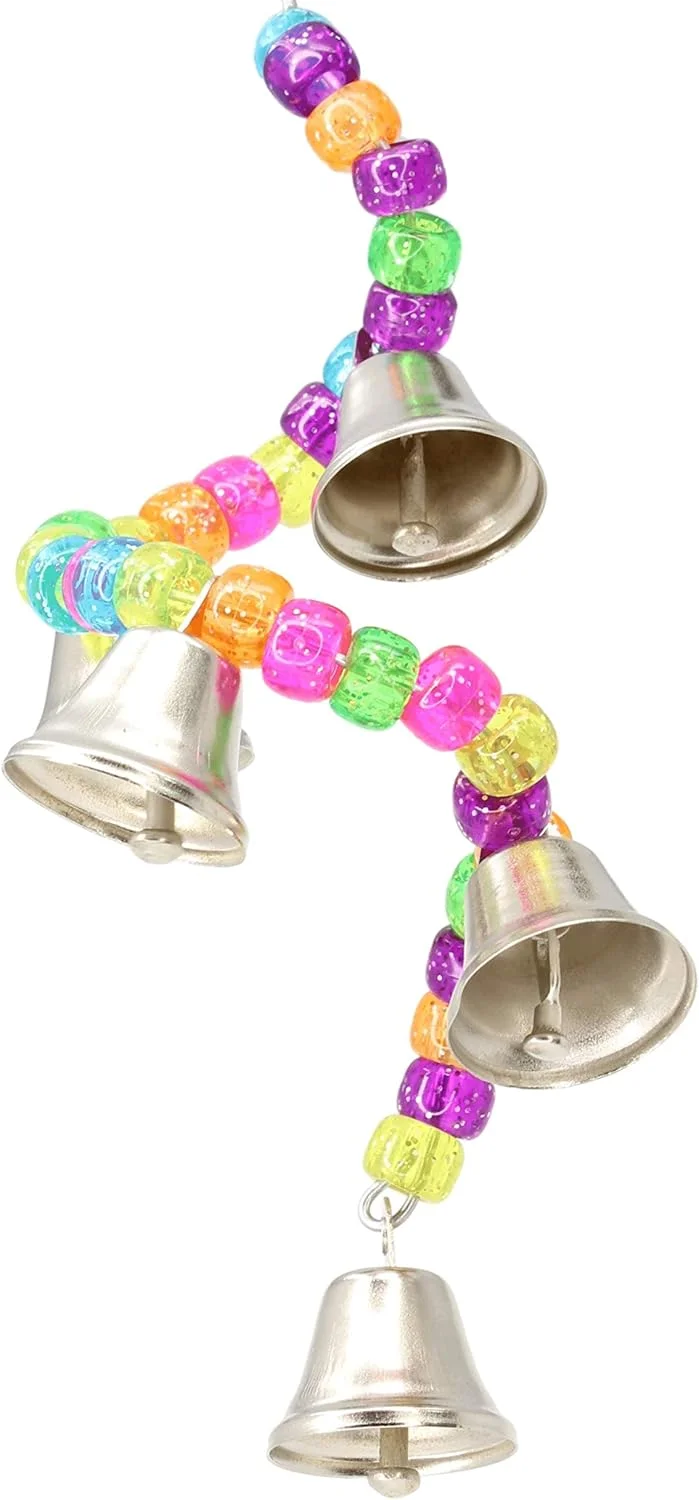 اسباب بازی پرنده بونکا مدل RING MY BELL مناسب قفس طوطی، عروس هلندی، مرغ عشق