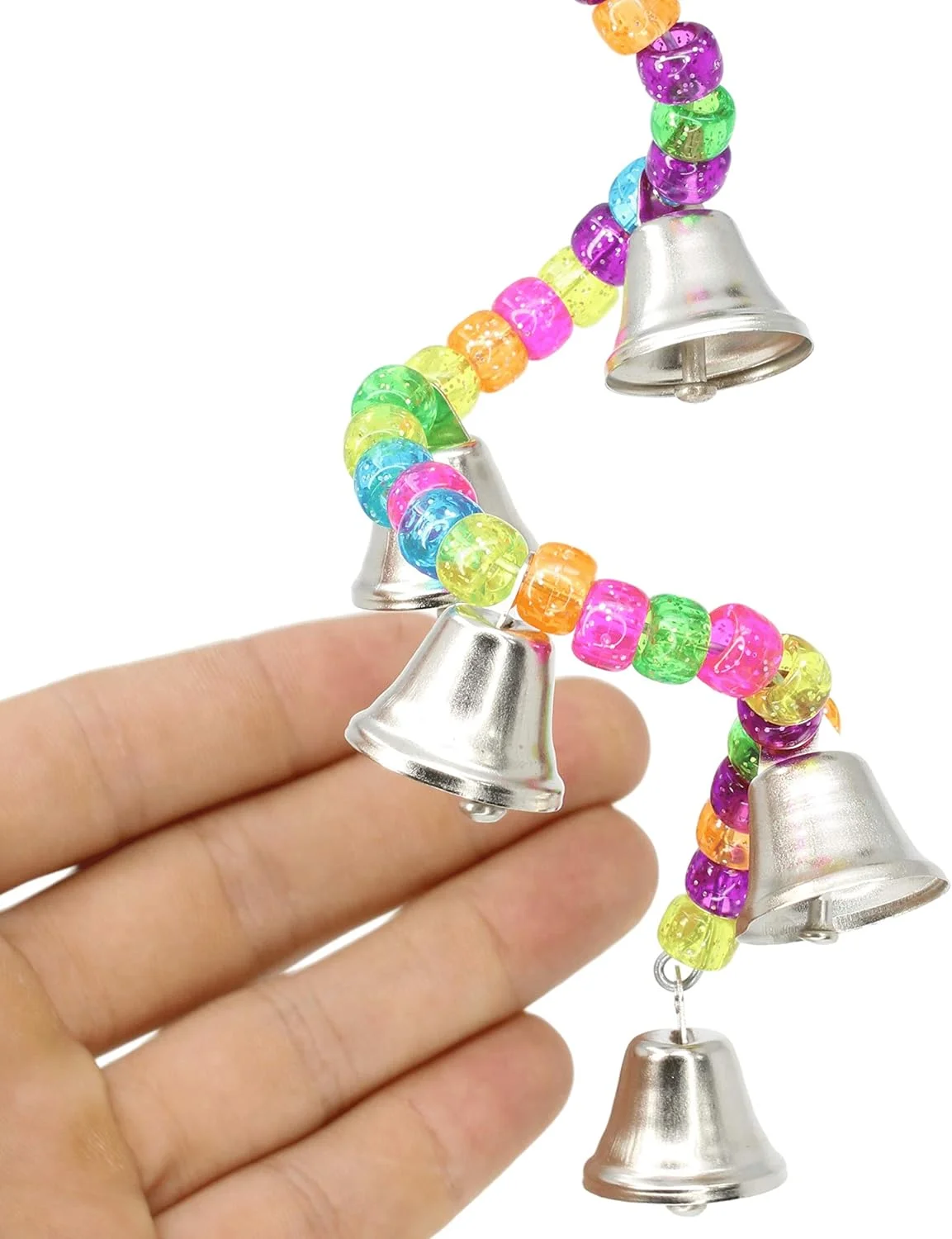 اسباب بازی پرنده بونکا مدل RING MY BELL مناسب قفس طوطی، عروس هلندی، مرغ عشق