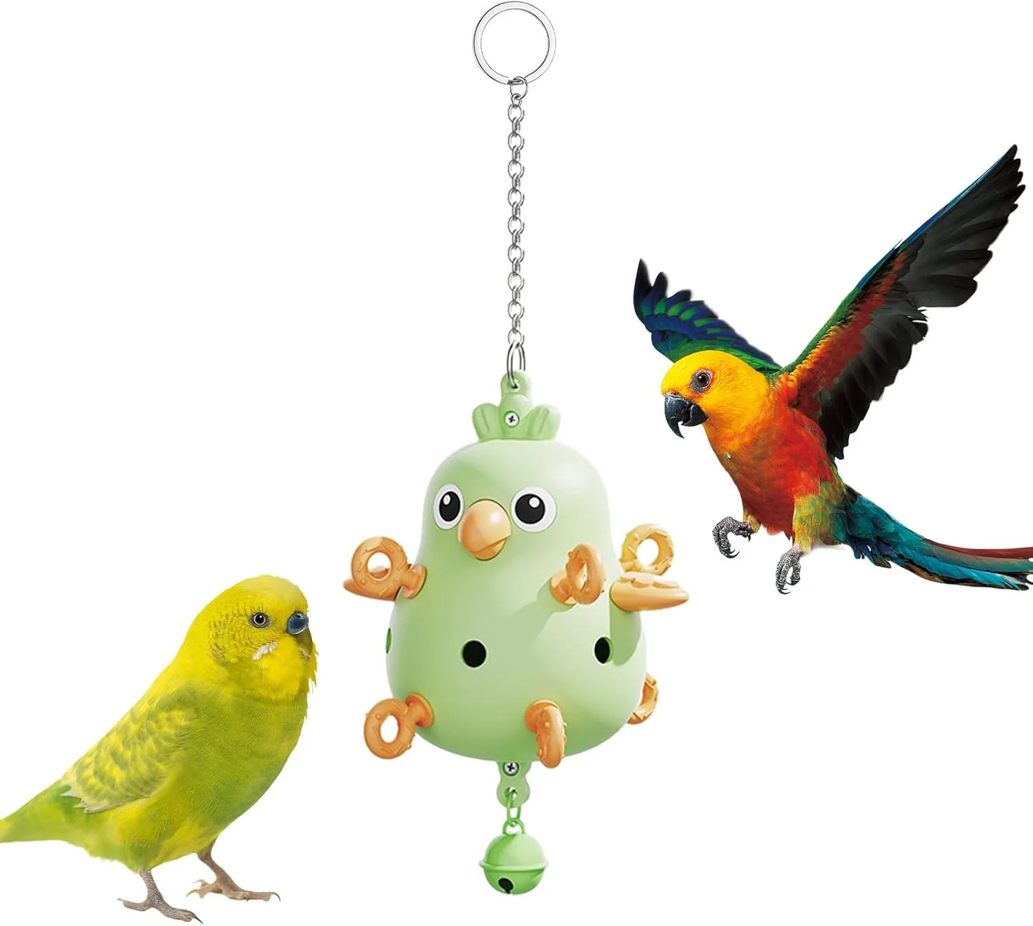 اسباب بازی پرندگان - لوازم تمرینی جویدن برای مرغ عشق، اسباب بازی سنگ زنی ناخن پرنده، برای طوطی خاکستری، مرغ عشق، دامپزشکان پرندگان، پناهگاه های حیوانات، باغ وحش ها، مربیان، فصل تولید مثل