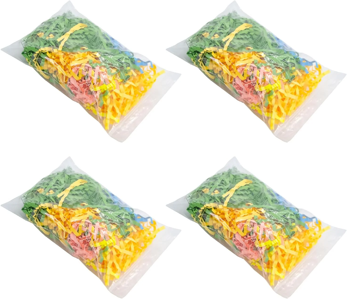 میش 4 بسته اسباب بازی پرنده کاغذ خرد شده رنگارنگ اسباب بازی تغذیه منقار پا لانه سازی قطعات صنایع دستی چند منظوره طبیعی اسباب بازی جویدنی پرنده برای طوطی و مرغ عشق