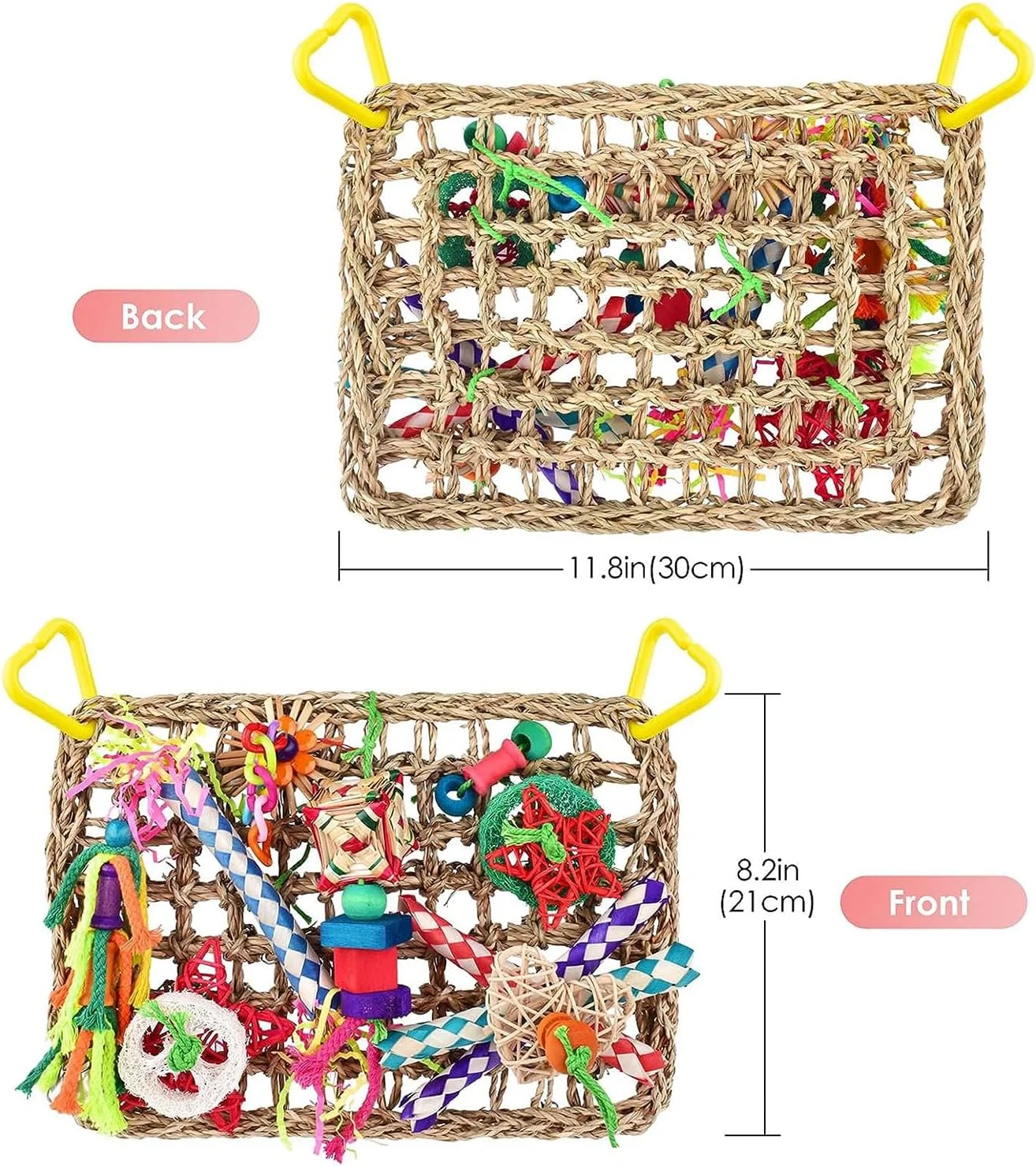 اسباب بازی پرندگان ماسرو، اسباب بازی دیواری جستجوی غذا برای پرندگان، حصیر نردبانی بافته شده از علف دریایی خوراکی با اسباب بازی های جویدنی رنگارنگ، مناسب برای مرغ عشق، فنچ، پاراکیت، مرغ باجریگار، کانور، عروس هلندی اسباب بازی پرندگان ماسرو، اسباب بازی دیواری جستجوی غذا برای پرندگان، حصیر نردبانی بافته شده از علف دریایی خوراکی با اسباب بازی های جویدنی رنگارنگ، مناسب برای مرغ عشق، فنچ، پاراکیت، مرغ باجریگار، کانور، عروس هلندی
