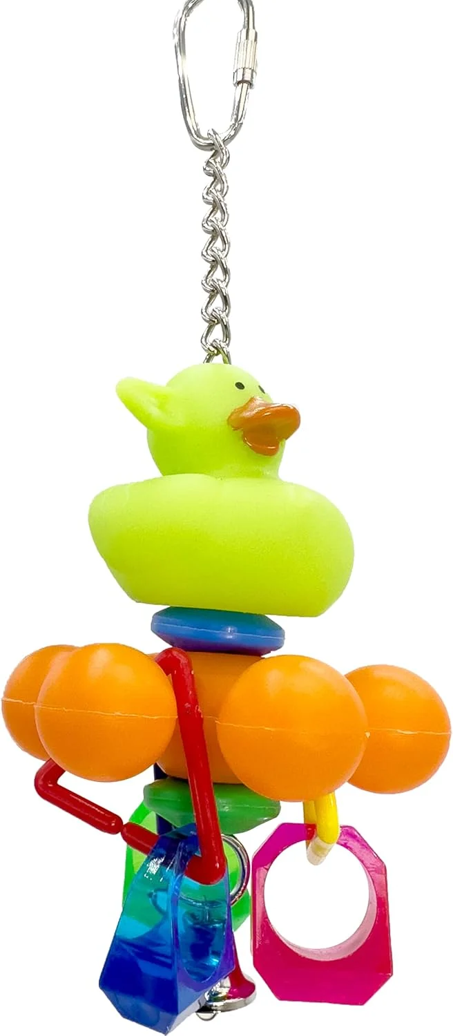 اسباب بازی های پرنده ماندارین توسط M&M، اسباب بازی های تعاملی کوچک قفس - اسباب بازی های قفس دست ساز متنوع برای حیوانات خانگی کوچک