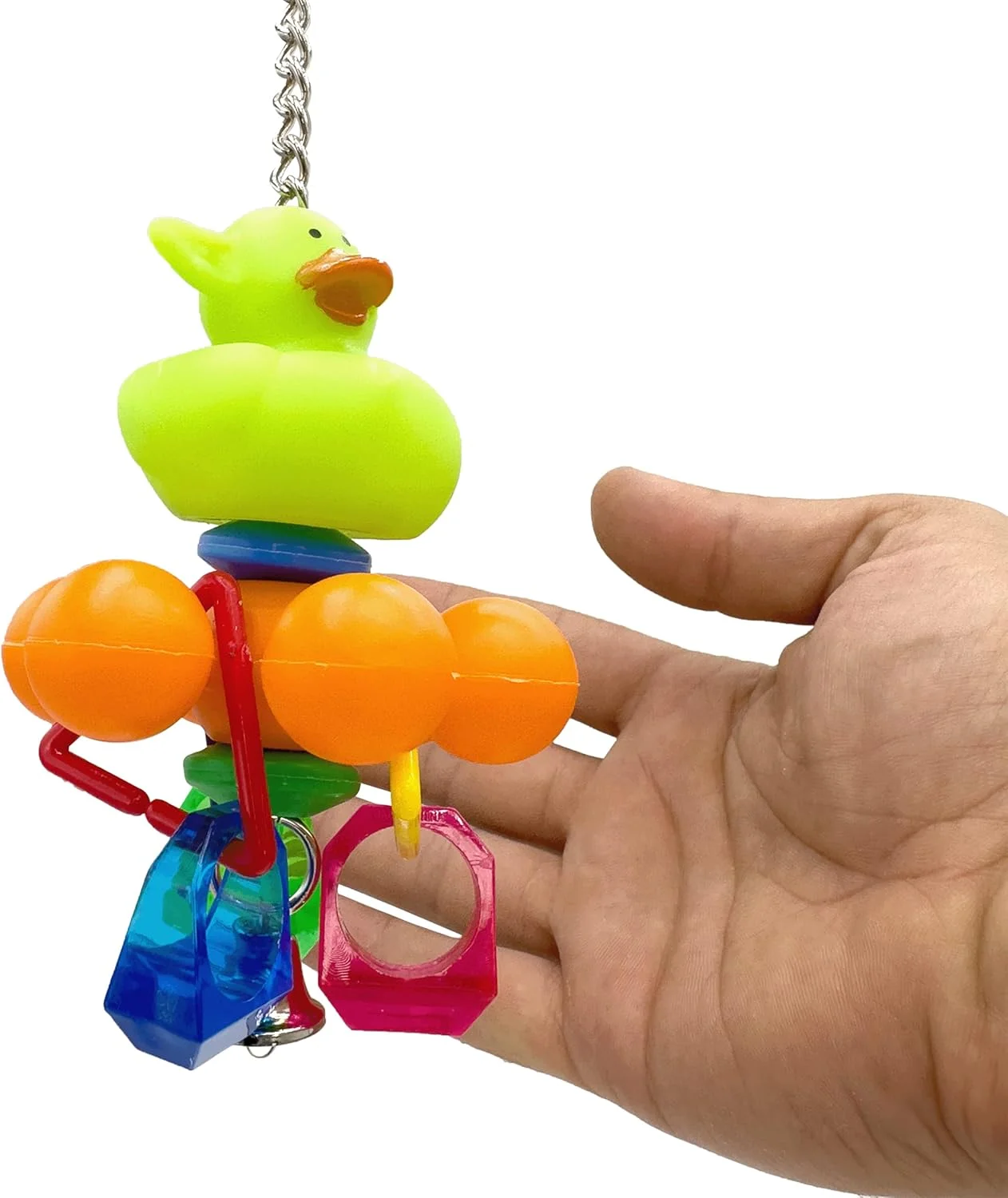 اسباب بازی های پرنده ماندارین توسط M&M، اسباب بازی های تعاملی کوچک قفس - اسباب بازی های قفس دست ساز متنوع برای حیوانات خانگی کوچک