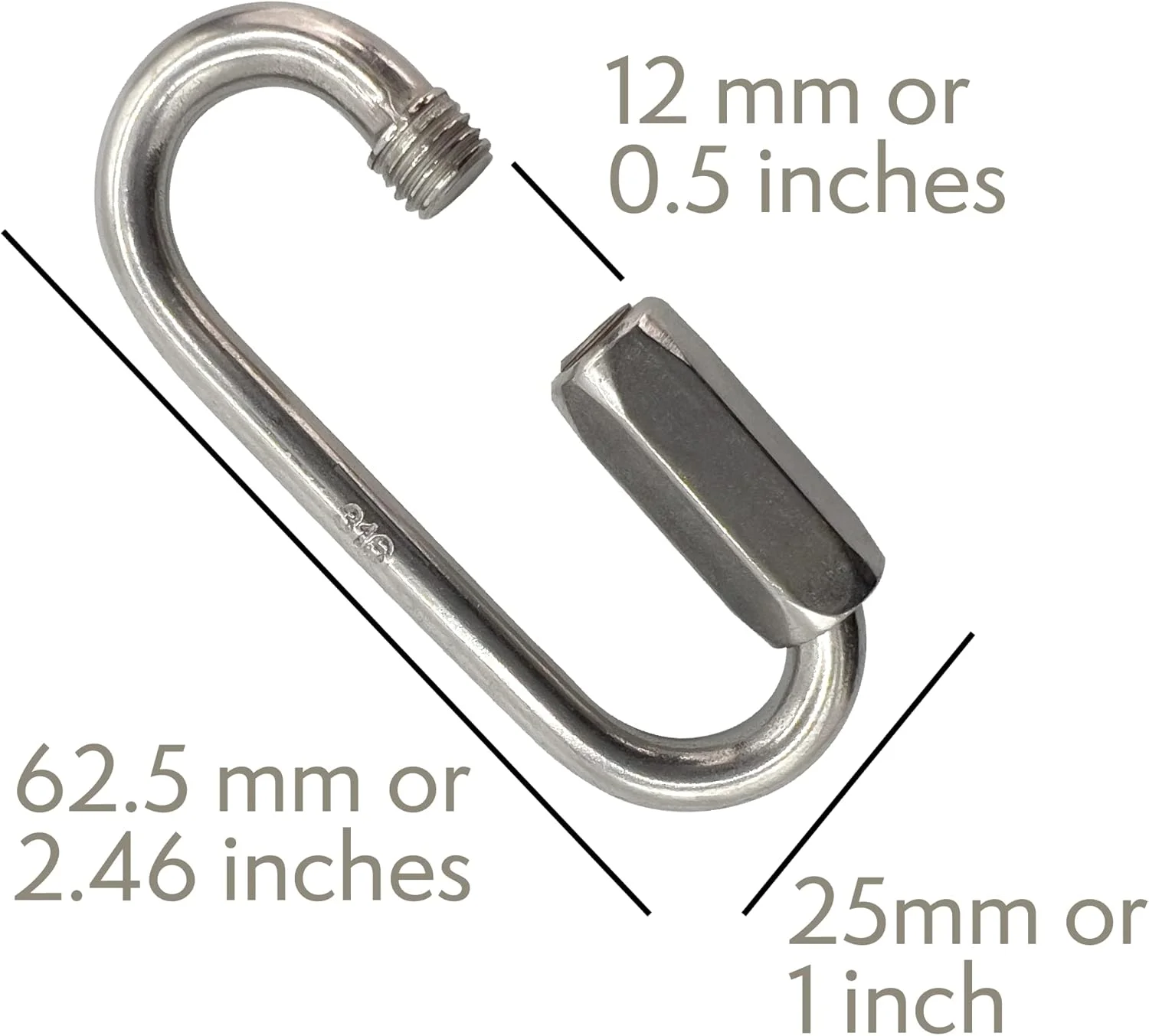 اتصال سریع استیل ضد زنگ 7004 Pk3 سایز بزرگ 2.5 اینچی M&M - اتصال آویز اسباب بازی بزرگ دهانه پهن استیل گرید 316، ایده آل برای اسباب بازی های حجیم و سنگین، کاملا ایمن اتصال سریع استیل ضد زنگ 7004 Pk3 سایز بزرگ 2.5 اینچی M&M - اتصال آویز اسباب بازی بزرگ دهانه پهن استیل گرید 316، ایده آل برای اسباب بازی های حجیم و سنگین، کاملا ایمن