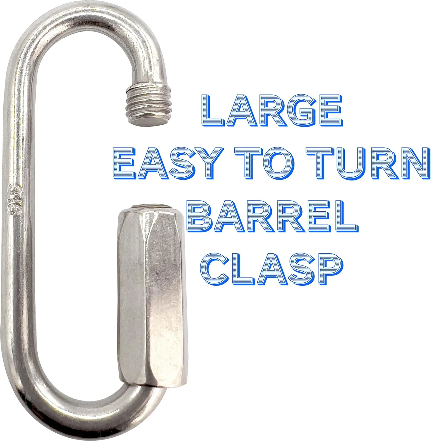 اتصال سریع استیل ضد زنگ 7004 Pk3 سایز بزرگ 2.5 اینچی M&M - اتصال آویز اسباب بازی بزرگ دهانه پهن استیل گرید 316، ایده آل برای اسباب بازی های حجیم و سنگین، کاملا ایمن اتصال سریع استیل ضد زنگ 7004 Pk3 سایز بزرگ 2.5 اینچی M&M - اتصال آویز اسباب بازی بزرگ دهانه پهن استیل گرید 316، ایده آل برای اسباب بازی های حجیم و سنگین، کاملا ایمن