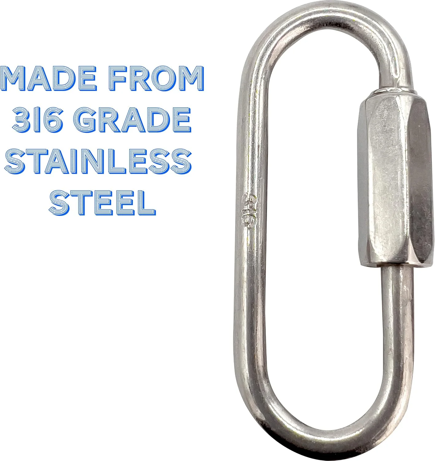 اتصال سریع استیل ضد زنگ 7004 Pk3 سایز بزرگ 2.5 اینچی M&M - اتصال آویز اسباب بازی بزرگ دهانه پهن استیل گرید 316، ایده آل برای اسباب بازی های حجیم و سنگین، کاملا ایمن اتصال سریع استیل ضد زنگ 7004 Pk3 سایز بزرگ 2.5 اینچی M&M - اتصال آویز اسباب بازی بزرگ دهانه پهن استیل گرید 316، ایده آل برای اسباب بازی های حجیم و سنگین، کاملا ایمن