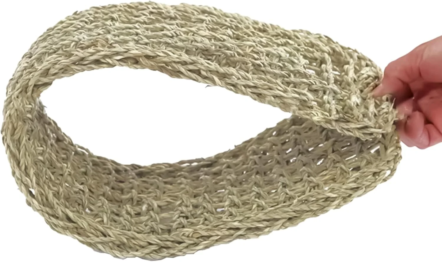 حصیر علف دریایی برای پرندگان - لانه بافته شده علف دریایی طبیعی، لوازم جانبی قفس تزئینی برای زمین بازی ورزشی طوطی کاکادو ماکائو عروس هلندی مرغ عشق فنچ قناری همستر