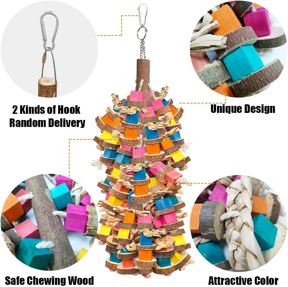 اسباب بازی های طوطی فروشگاه مواد غذایی WQY برای پرندگان بزرگ، اسباب بازی های جویدنی پرنده بلوک های چوبی چند رنگی برای قفس طوطی یا ماکائو، کاکاتو، خاکستری آفریقایی و پرندگان طوطی بزرگ و متوسط (بلوک) اسباب بازی های طوطی فروشگاه مواد غذایی WQY برای پرندگان بزرگ، اسباب بازی های جویدنی پرنده بلوک های چوبی چند رنگی برای قفس طوطی یا ماکائو، کاکاتو، خاکستری آفریقایی و پرندگان طوطی بزرگ و متوسط (بلوک)