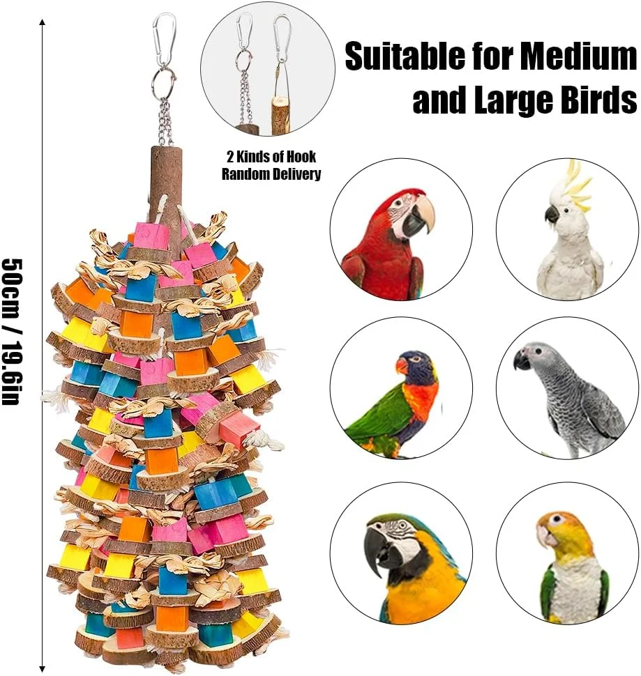 اسباب بازی های طوطی فروشگاه مواد غذایی WQY برای پرندگان بزرگ، اسباب بازی های جویدنی پرنده بلوک های چوبی چند رنگی برای قفس طوطی یا ماکائو، کاکاتو، خاکستری آفریقایی و پرندگان طوطی بزرگ و متوسط (بلوک) اسباب بازی های طوطی فروشگاه مواد غذایی WQY برای پرندگان بزرگ، اسباب بازی های جویدنی پرنده بلوک های چوبی چند رنگی برای قفس طوطی یا ماکائو، کاکاتو، خاکستری آفریقایی و پرندگان طوطی بزرگ و متوسط (بلوک)