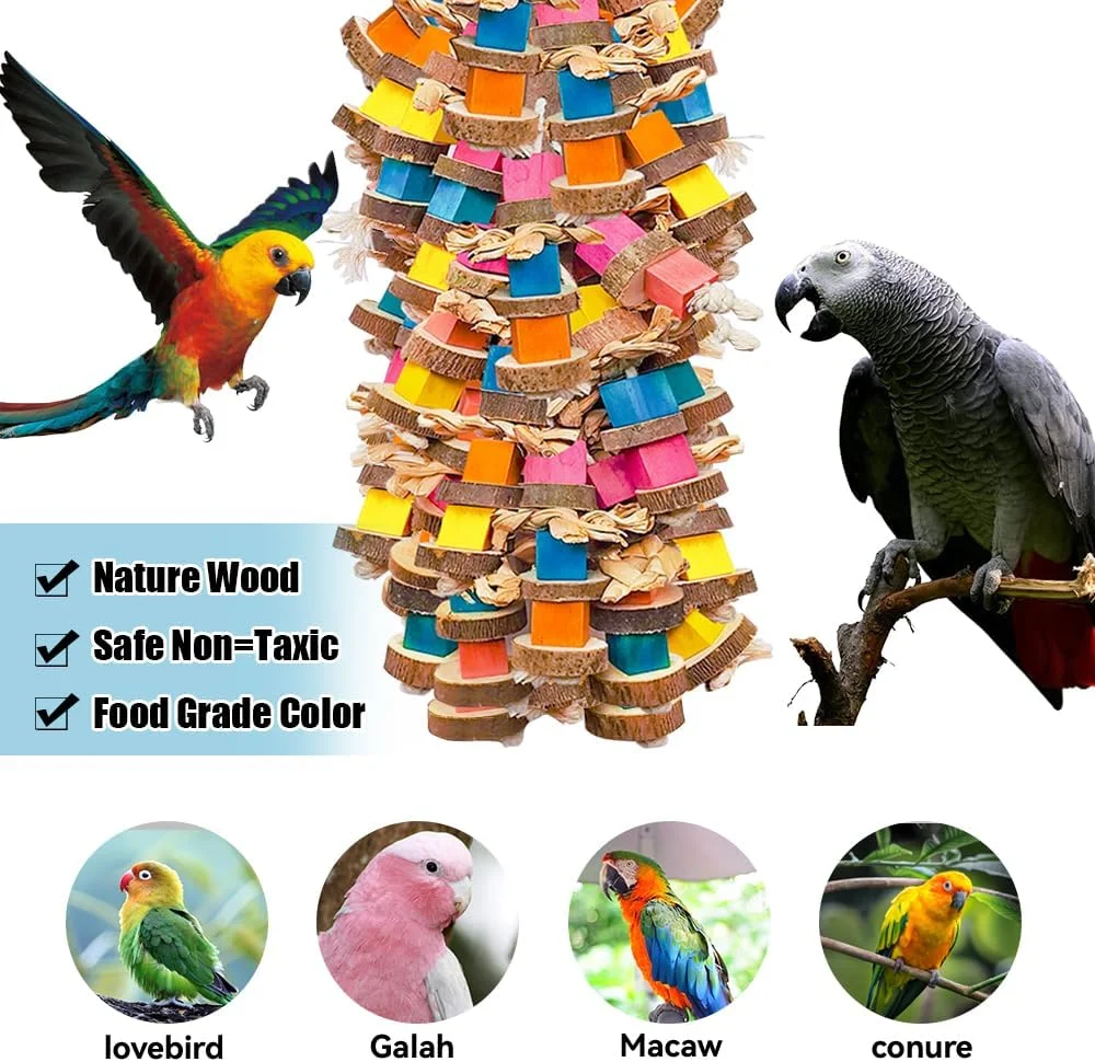 اسباب بازی های طوطی فروشگاه مواد غذایی WQY برای پرندگان بزرگ، اسباب بازی های جویدنی پرنده بلوک های چوبی چند رنگی برای قفس طوطی یا ماکائو، کاکاتو، خاکستری آفریقایی و پرندگان طوطی بزرگ و متوسط (بلوک) اسباب بازی های طوطی فروشگاه مواد غذایی WQY برای پرندگان بزرگ، اسباب بازی های جویدنی پرنده بلوک های چوبی چند رنگی برای قفس طوطی یا ماکائو، کاکاتو، خاکستری آفریقایی و پرندگان طوطی بزرگ و متوسط (بلوک)