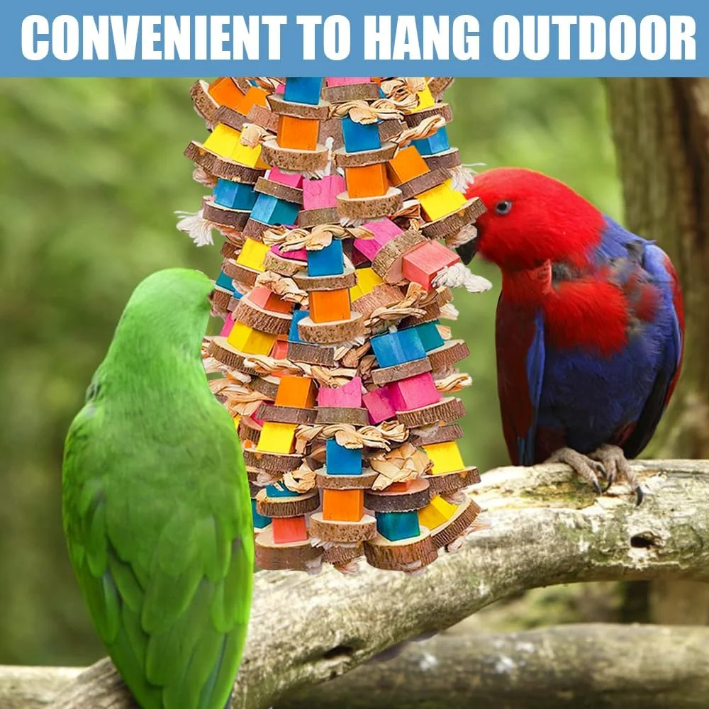اسباب بازی های طوطی فروشگاه مواد غذایی WQY برای پرندگان بزرگ، اسباب بازی های جویدنی پرنده بلوک های چوبی چند رنگی برای قفس طوطی یا ماکائو، کاکاتو، خاکستری آفریقایی و پرندگان طوطی بزرگ و متوسط (بلوک) اسباب بازی های طوطی فروشگاه مواد غذایی WQY برای پرندگان بزرگ، اسباب بازی های جویدنی پرنده بلوک های چوبی چند رنگی برای قفس طوطی یا ماکائو، کاکاتو، خاکستری آفریقایی و پرندگان طوطی بزرگ و متوسط (بلوک)