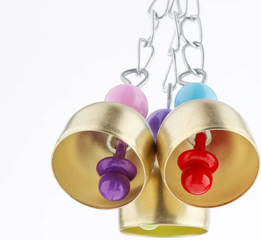 VTurboWay بسته 2 عددی اسباب بازی زنگوله ای طوطی، اسباب بازی جویدنی پرنده، زنگوله های آویز استیل ضد زنگ برای طوطی، کانور، کاکادو، ماکائو، خاکستری آفریقایی، آمازون، مرغ عشق، پاراکیت، عروس هلندی، مرغ عشق، قناری، قفس فنچ VTurboWay بسته 2 عددی اسباب بازی زنگوله ای طوطی، اسباب بازی جویدنی پرنده، زنگوله های آویز استیل ضد زنگ برای طوطی، کانور، کاکادو، ماکائو، خاکستری آفریقایی، آمازون، مرغ عشق، پاراکیت، عروس هلندی، مرغ عشق، قناری، قفس فنچ