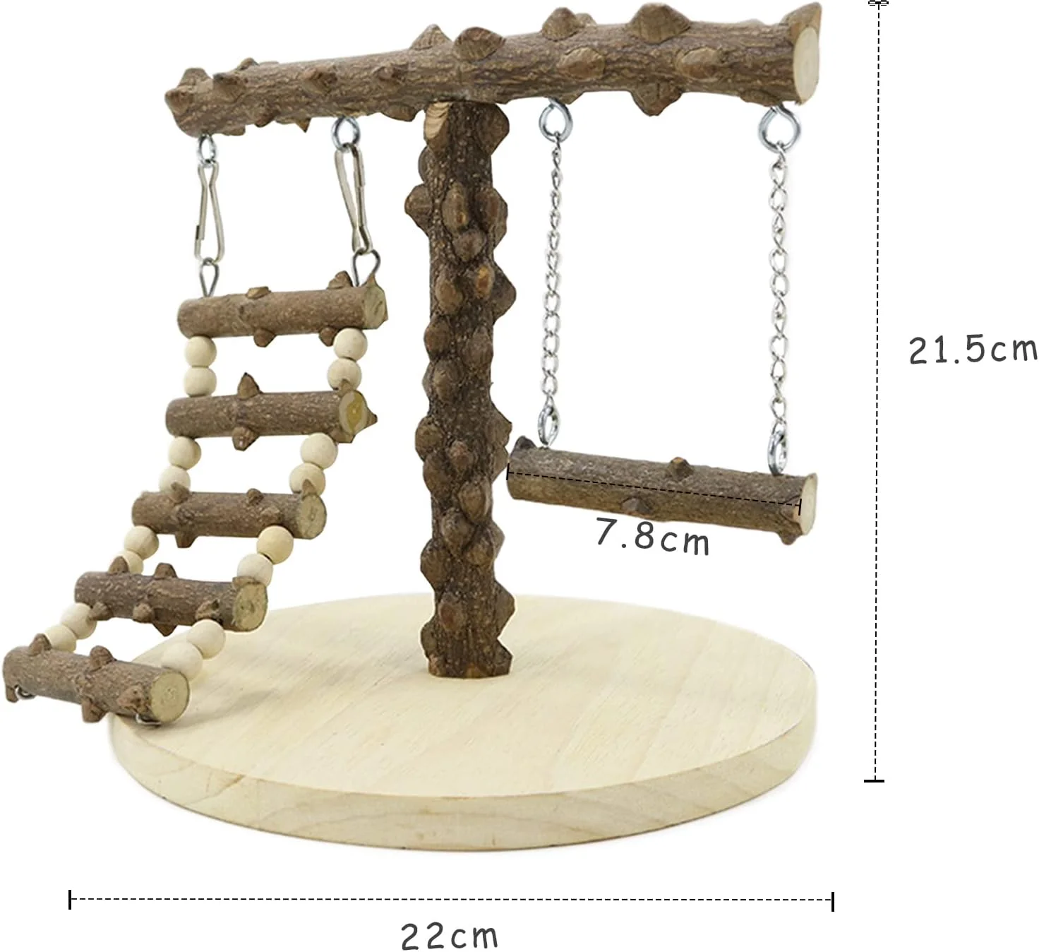 زمین بازی پرنده WishesMar، استند بازی طوطی ساده با تاب و نردبان صعود، قفس زمین بازی مرغ عشق کوچک، اسباب بازی های ورزشی باشگاه ورزشی برای طوطی های پاراکیت، چوبی، اندازه حدود 8.6x8.6x8.5 اینچ زمین بازی پرنده WishesMar، استند بازی طوطی ساده با تاب و نردبان صعود، قفس زمین بازی مرغ عشق کوچک، اسباب بازی های ورزشی باشگاه ورزشی برای طوطی های پاراکیت، چوبی، اندازه حدود 8.6x8.6x8.5 اینچ