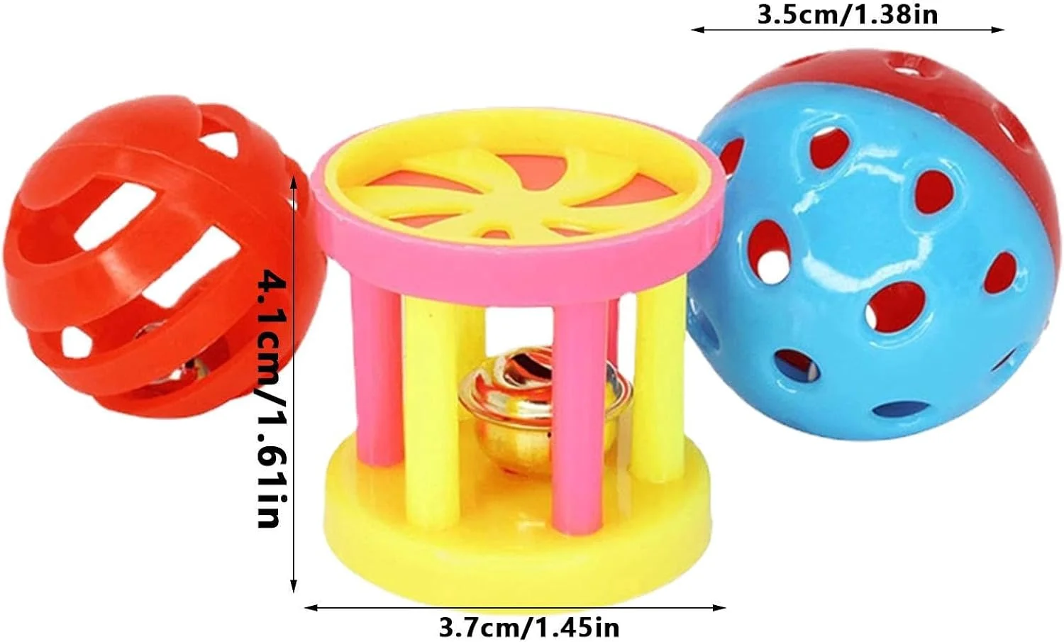 اسباب بازی برای پرندگان | توپ های گاز گرفتنی برای قفس پرنده - توپ جویدنی آویز رنگارنگ با سوراخ های کوچک برای مرغ عشق، طوطی، باجریگار، کانور اسباب بازی برای پرندگان | توپ های گاز گرفتنی برای قفس پرنده - توپ جویدنی آویز رنگارنگ با سوراخ های کوچک برای مرغ عشق، طوطی، باجریگار، کانور