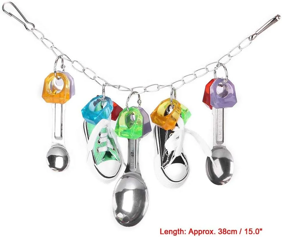 اسباب بازی جویدنی پرنده SYOSI، اسباب بازی گاز گرفتن طوطی، اسباب بازی های آویزان جویدنی طوطی، اسباب بازی های گاز گرفتن قفس طوطی سرگرم کننده برای طوطی، مرغ عشق، عروس هلندی و سایر پرندگان خانگی